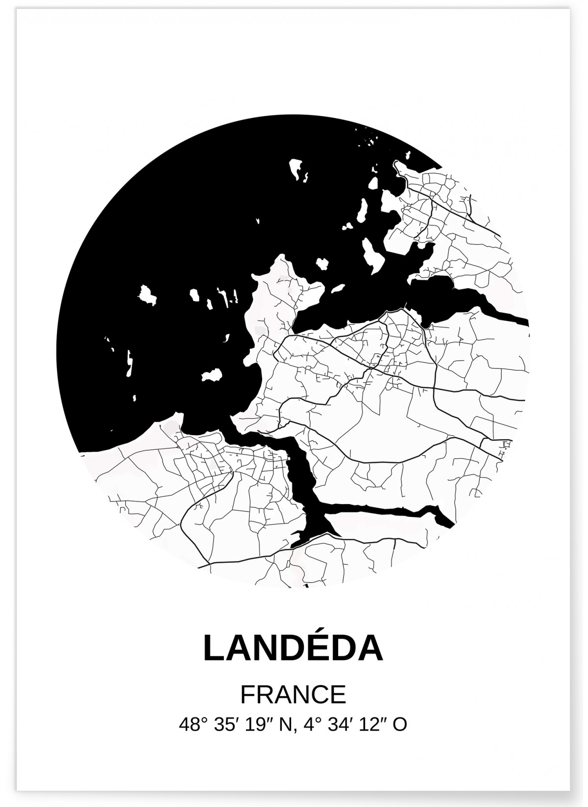 Affiche Carte Landéda