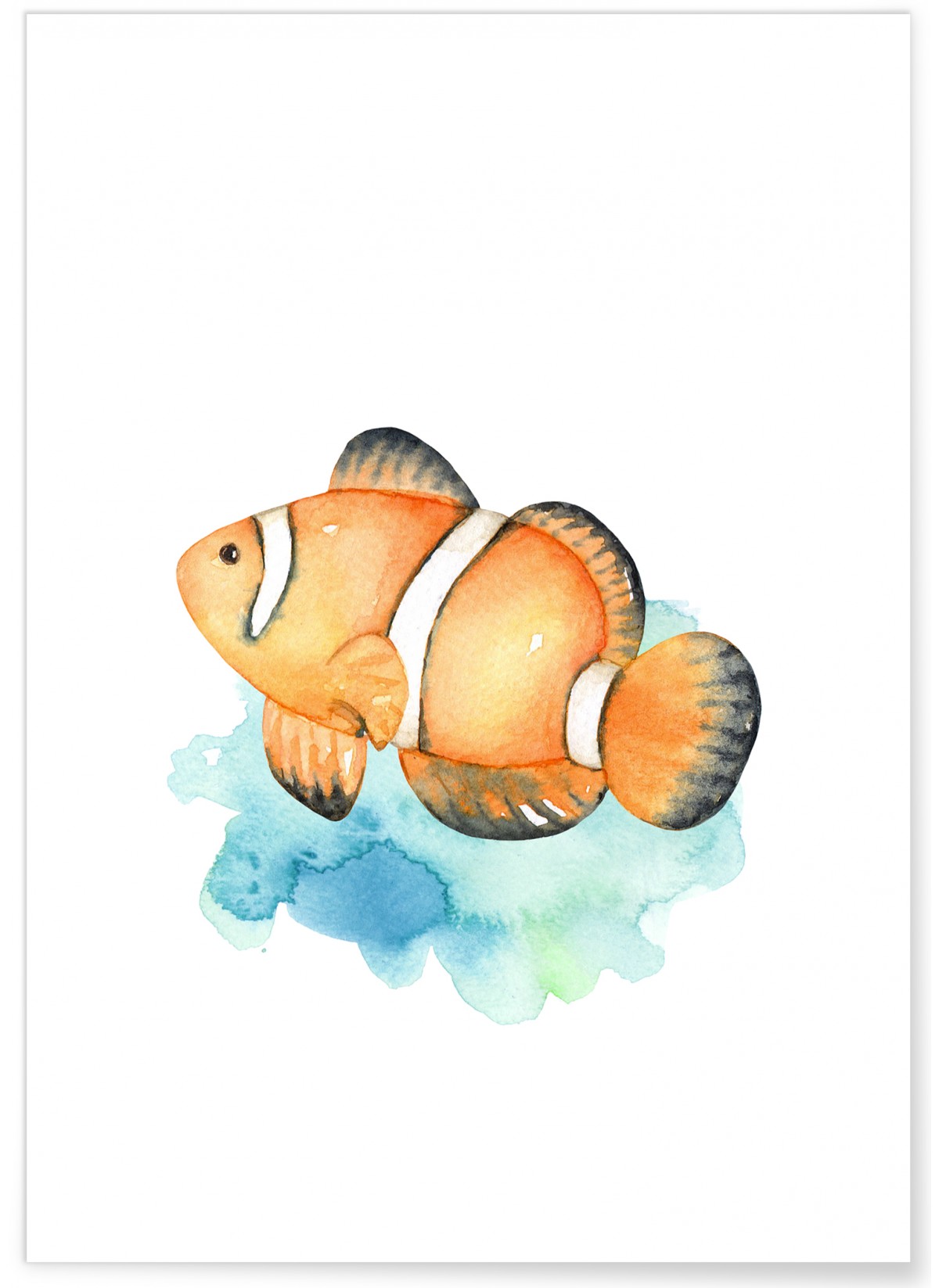 Affiche Enfant Poisson Clown