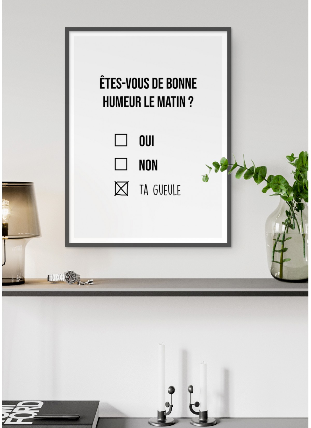 Affiche "Êtes-vous de bonne humeur le matin ?"