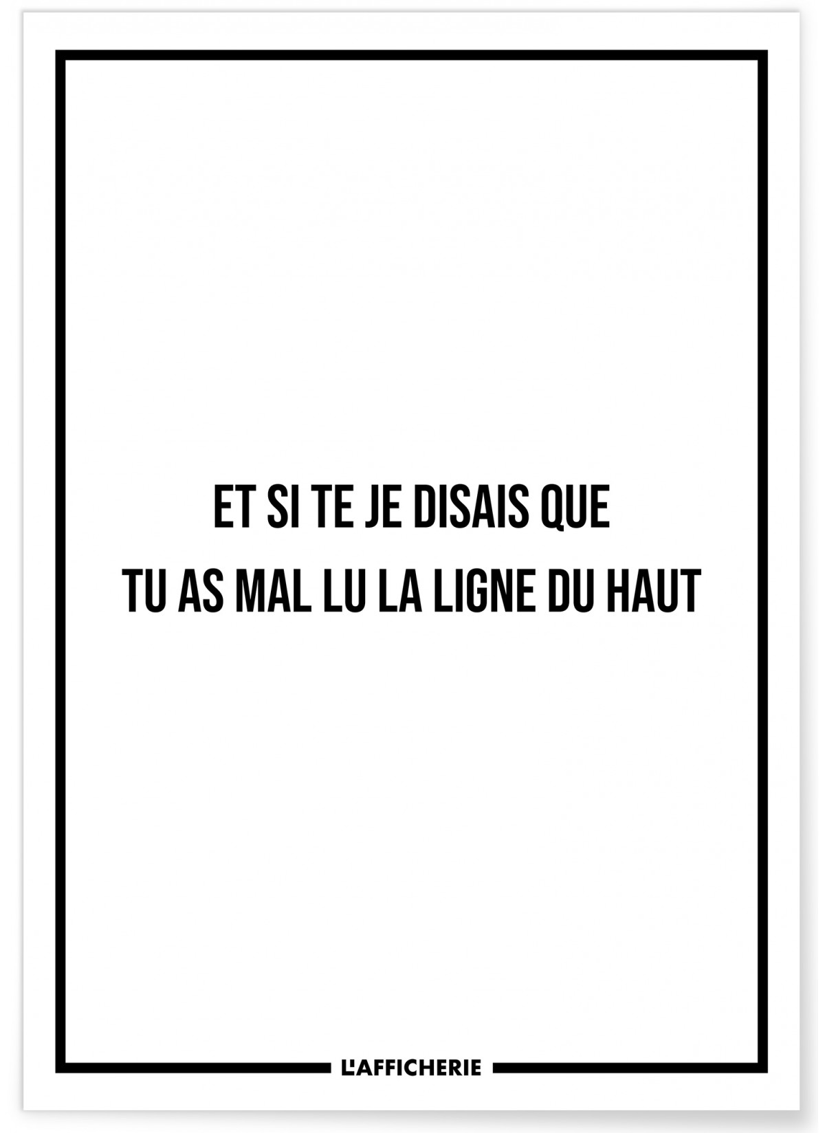 Affiche "Tu as mal lu..."