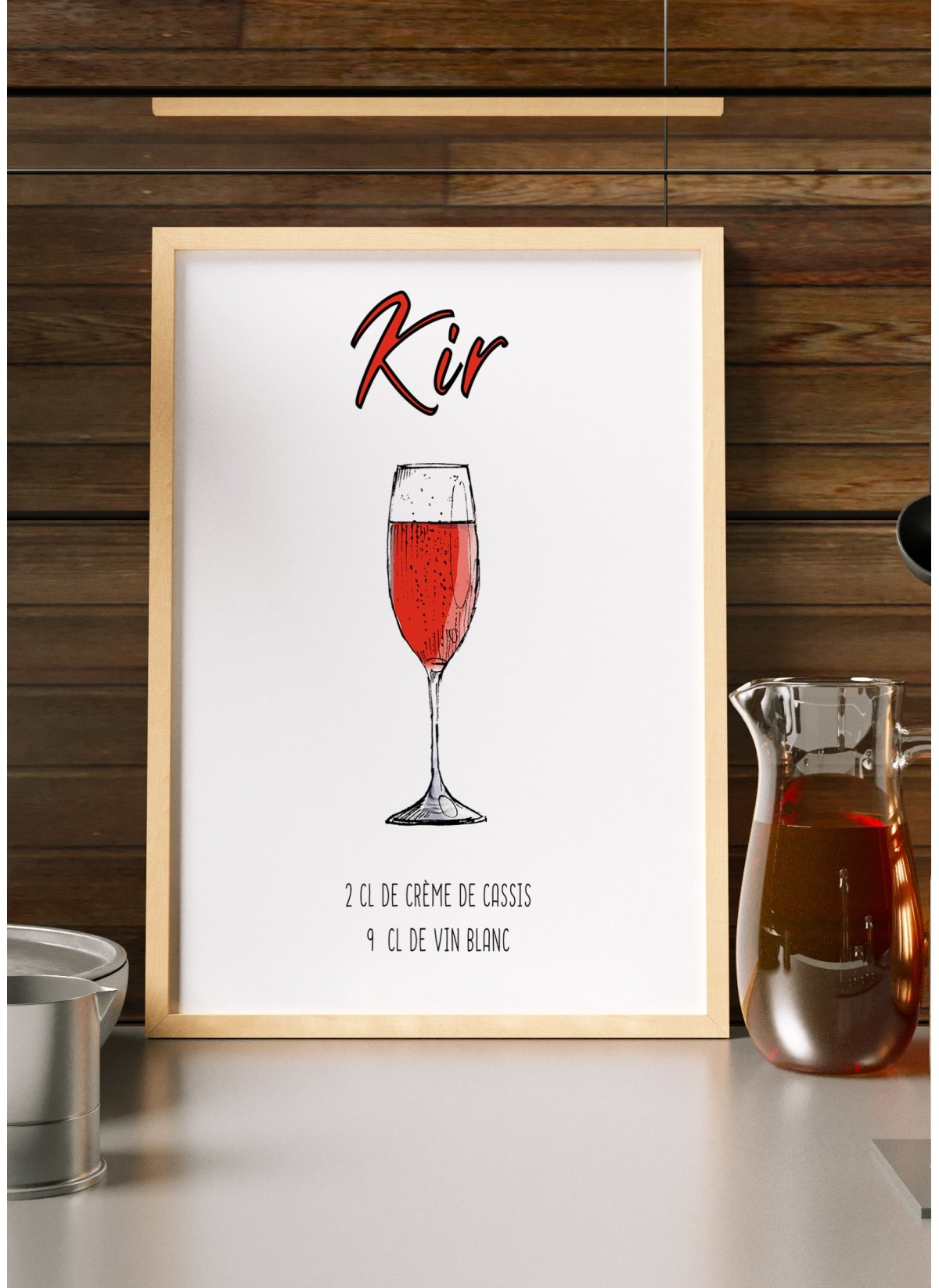 Affiche Cocktail Kir