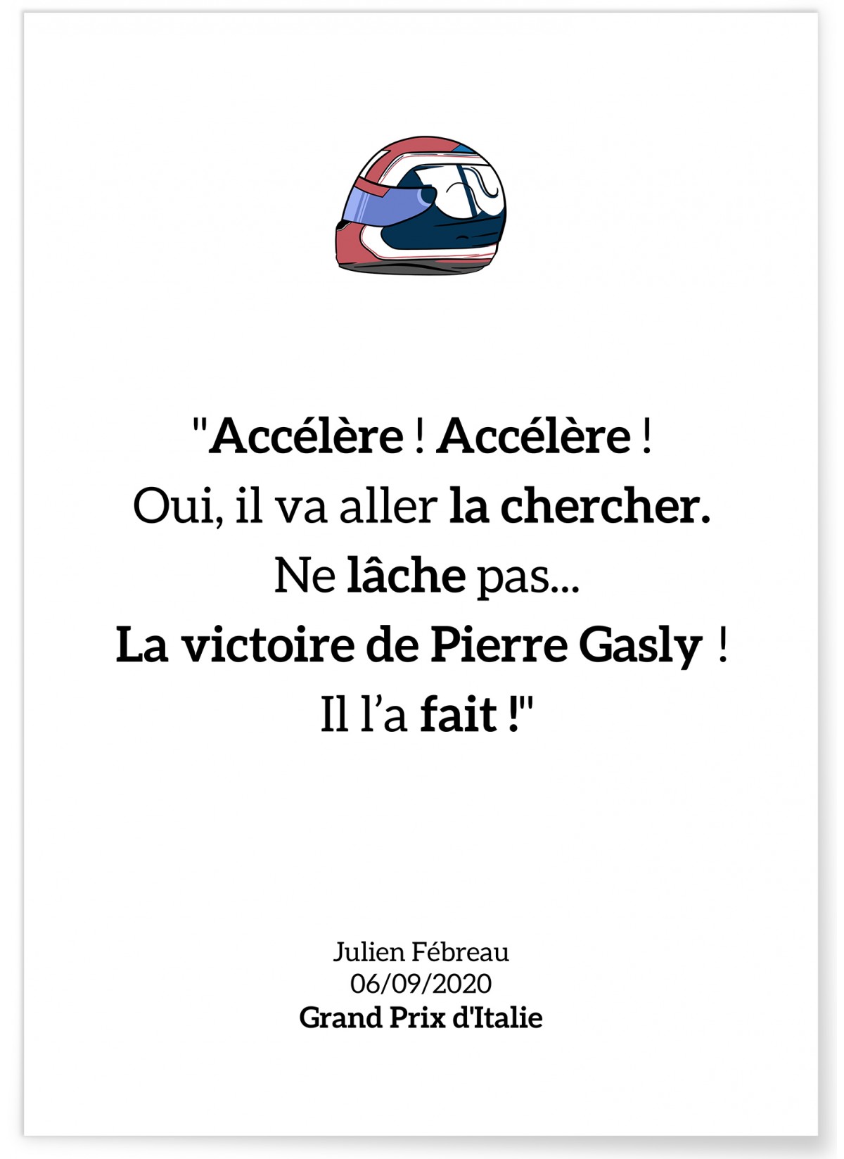 Affiche "Accélère, accélère !"