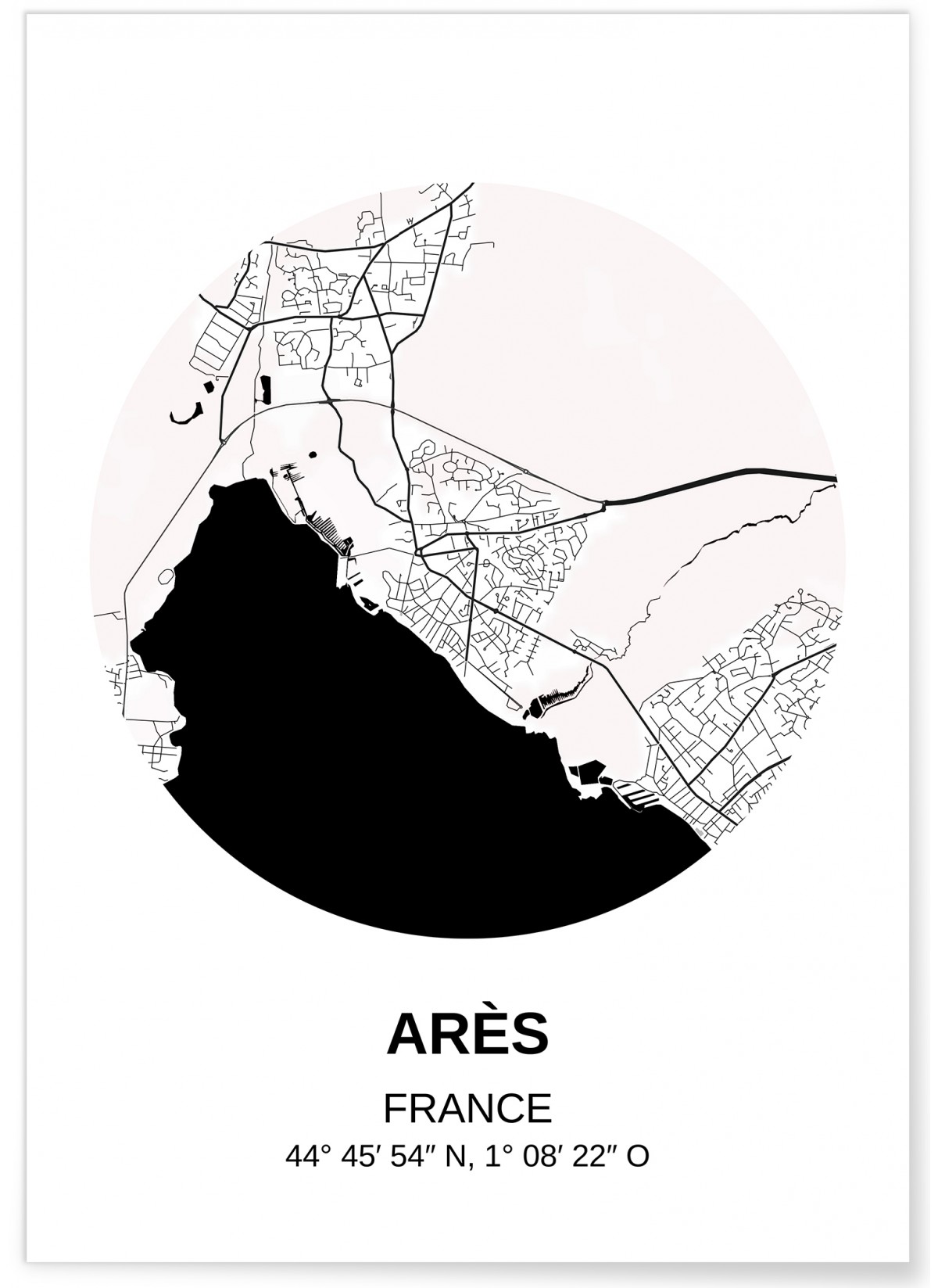 Affiche Carte Arès