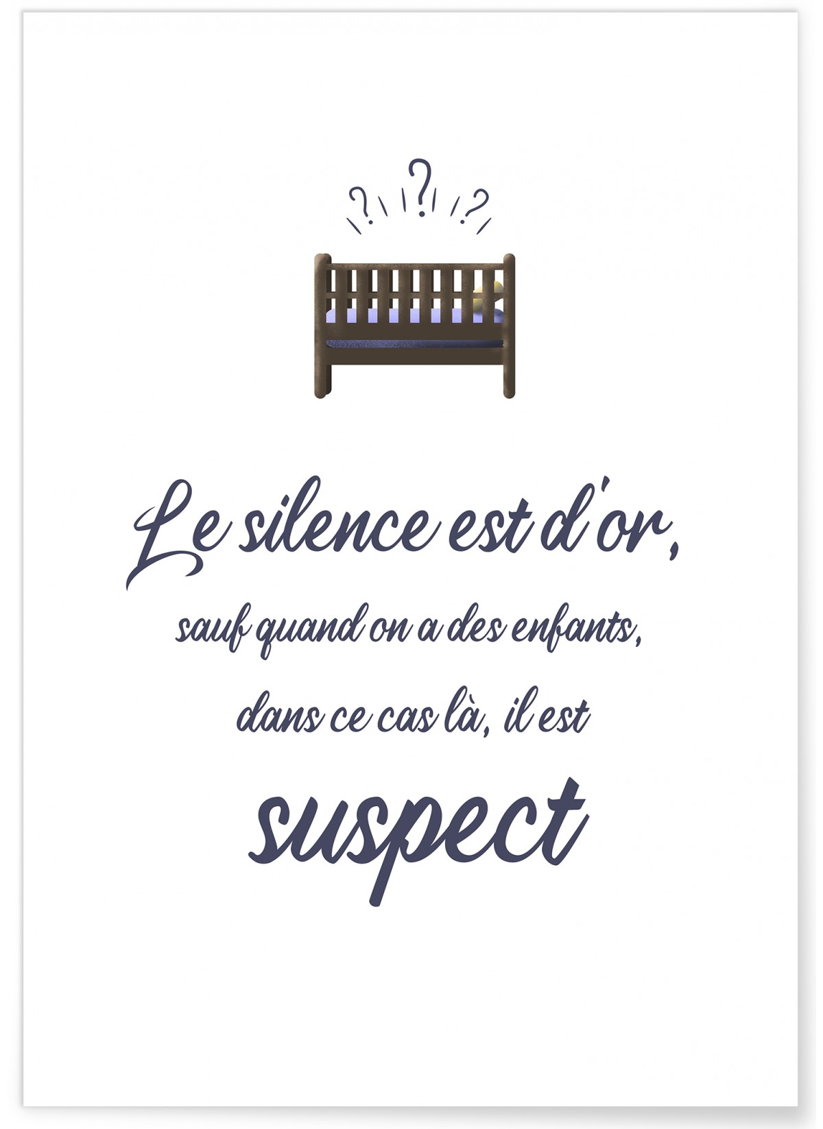 Affiche Enfant : "Le silence est d'or..."
