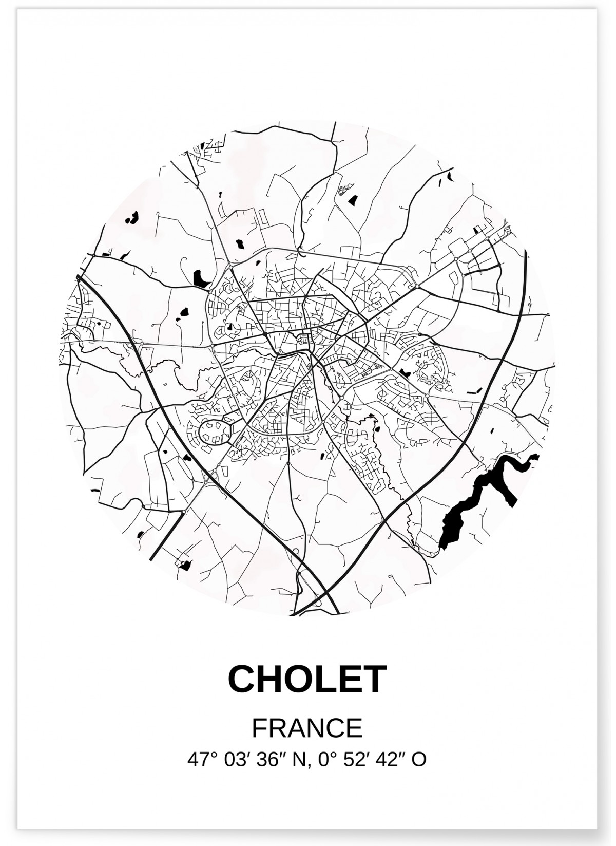 Affiche Carte Cholet