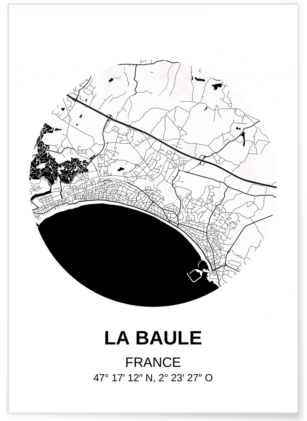 Affiche Carte La Baule