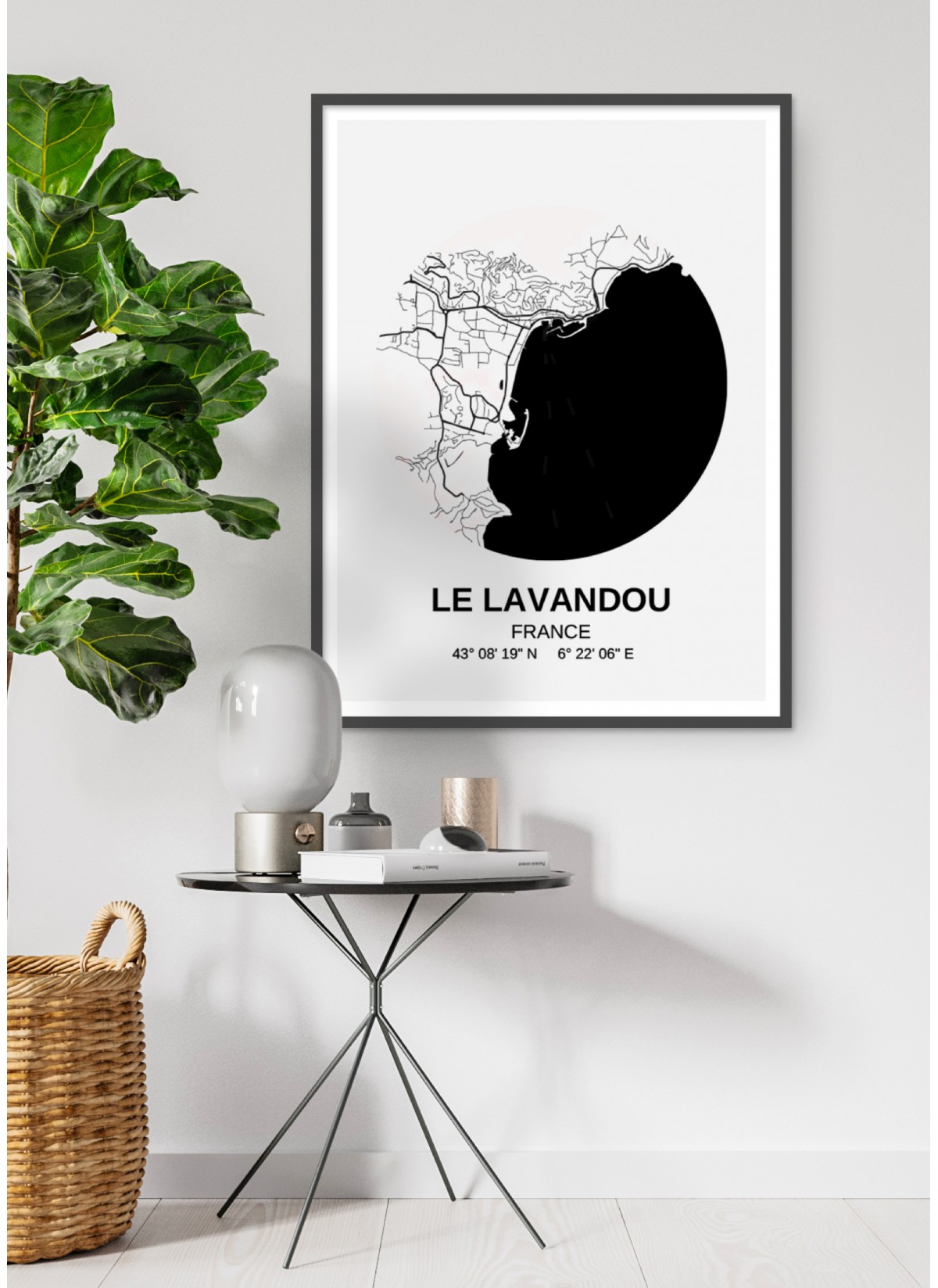 Affiche Carte Le Lavandou