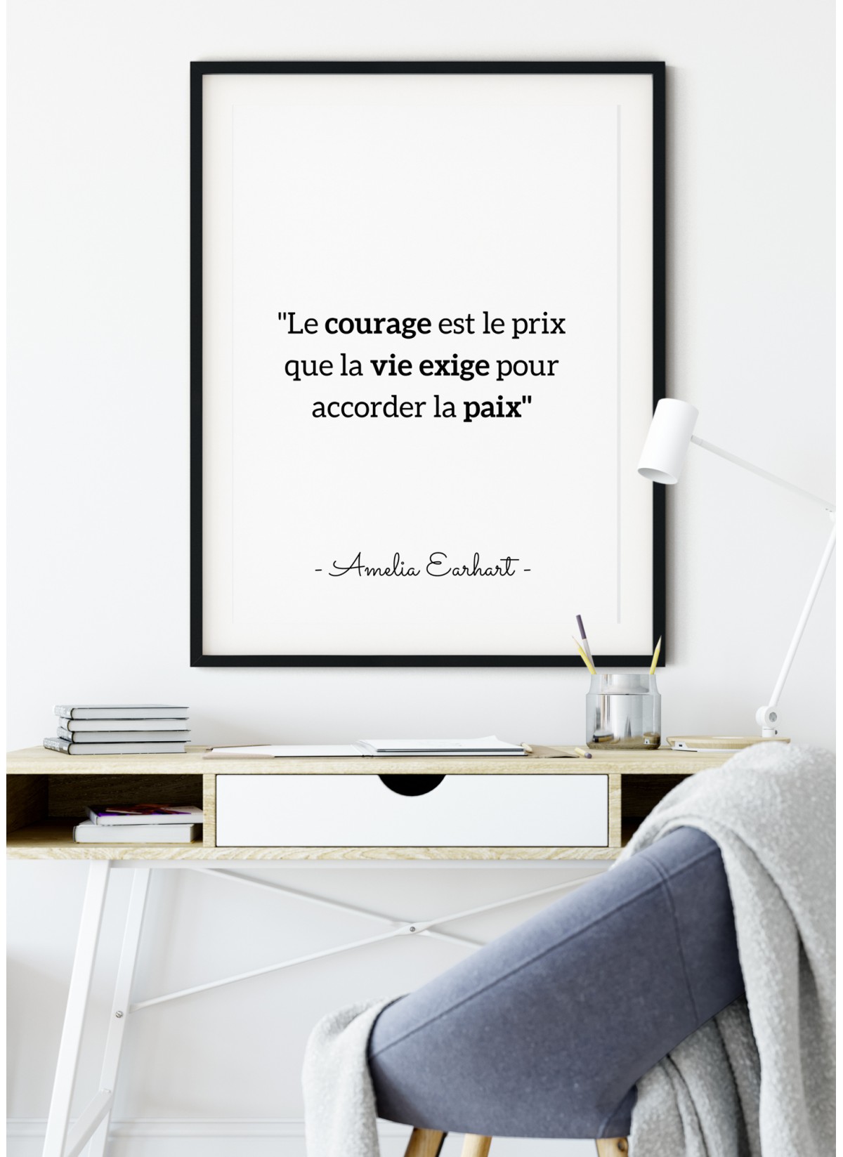 Affiche Amelia Earhart : "Le courage est le prix..."