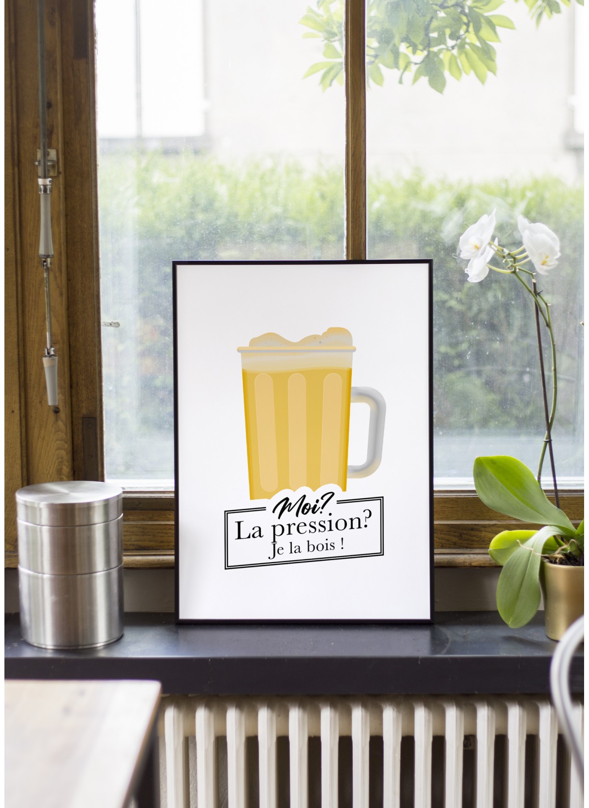 Affiche "Moi? La pression? Je la bois!"