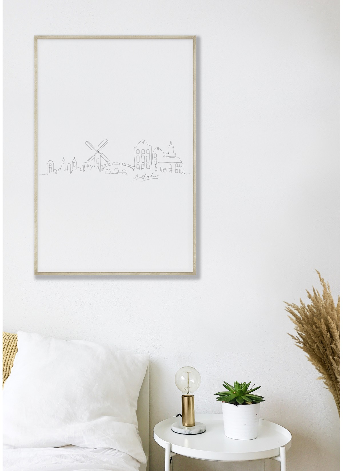 Affiche Line Art Amsterdam