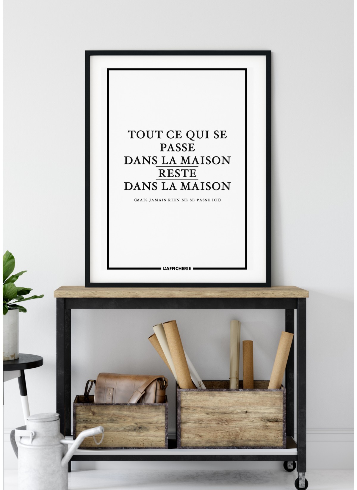 Affiche "Tout ce qui se passe dans la maison..."