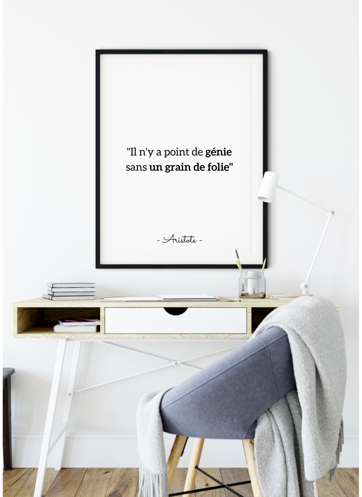 Affiche Aristote : "Il n'y a point de génie..."