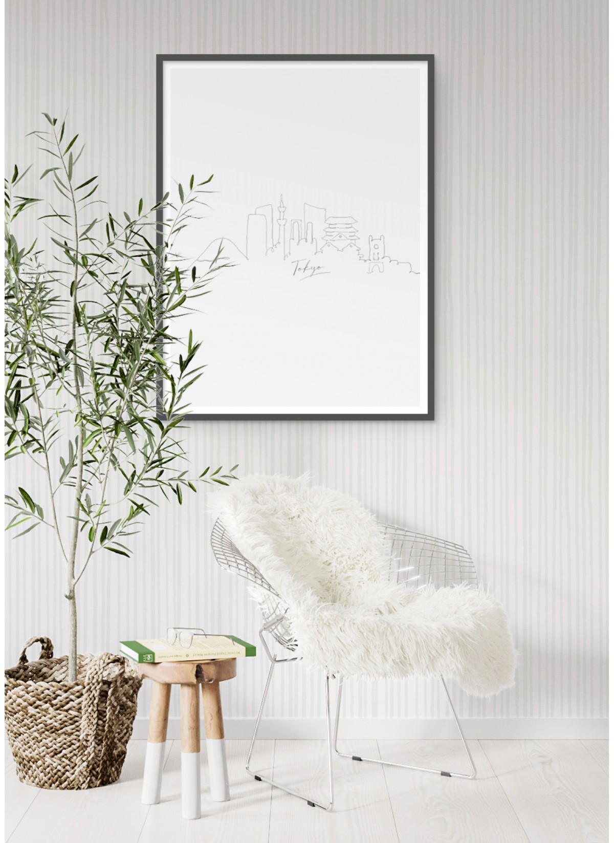Affiche Line Art Tokyo