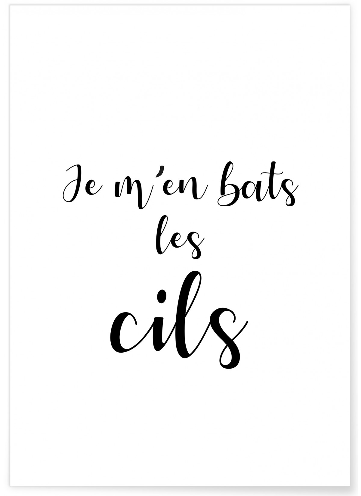 Affiche "Je m'en bats les cils"