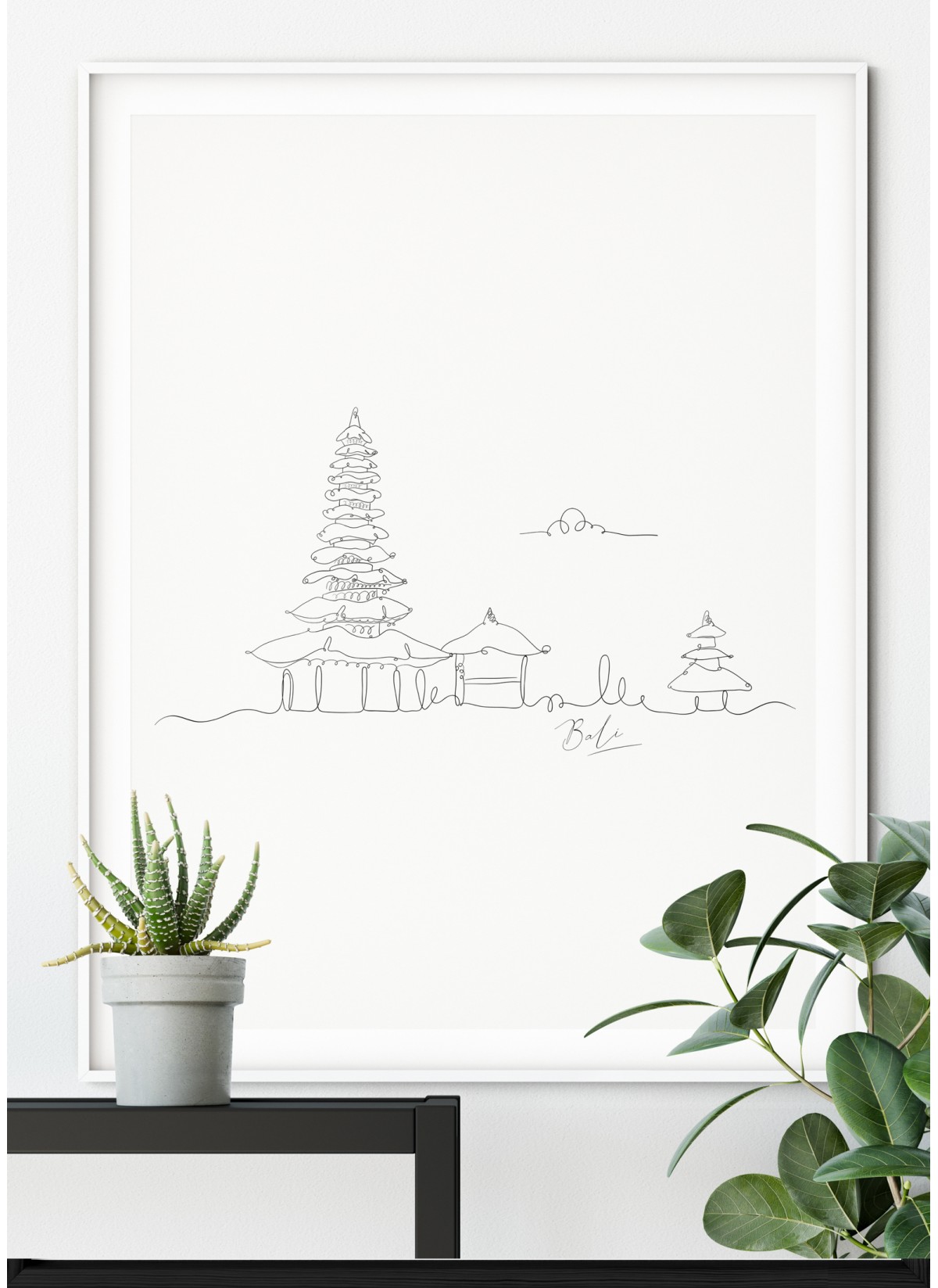 Affiche Line Art Bali