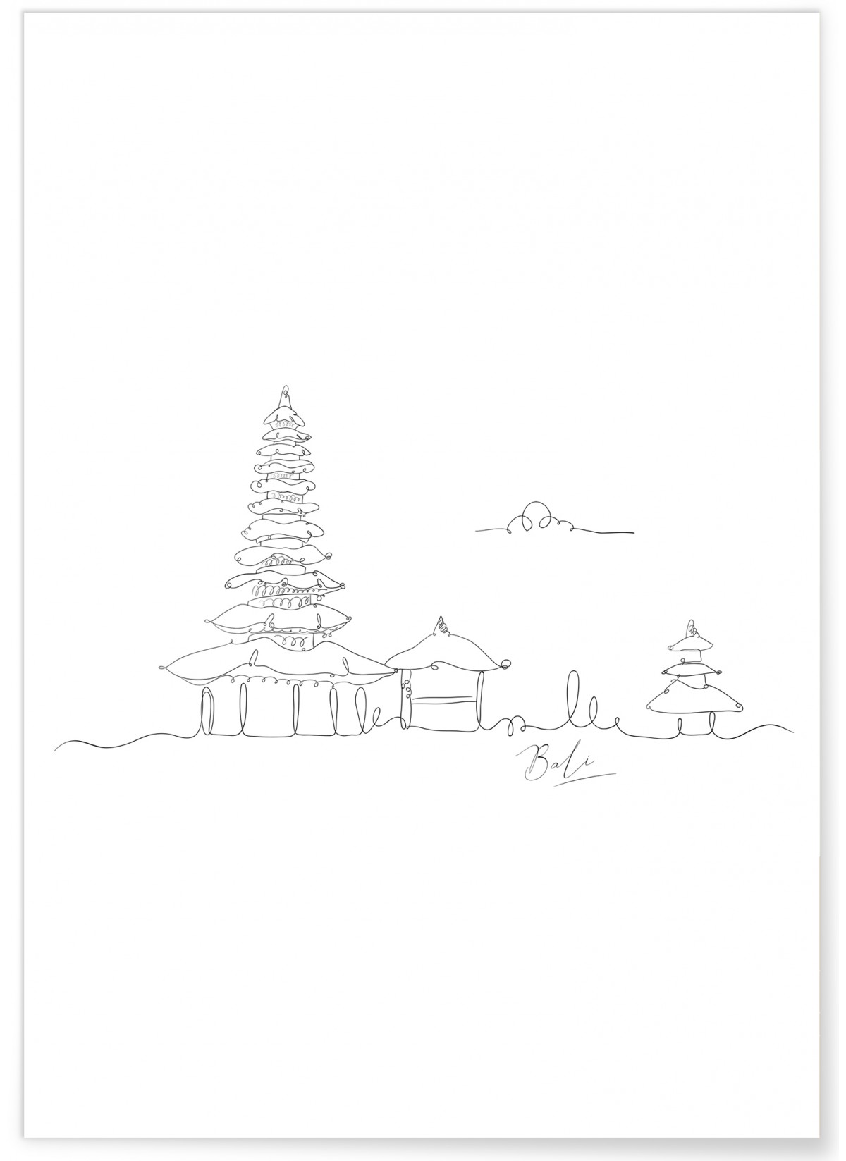 Affiche Line Art Bali