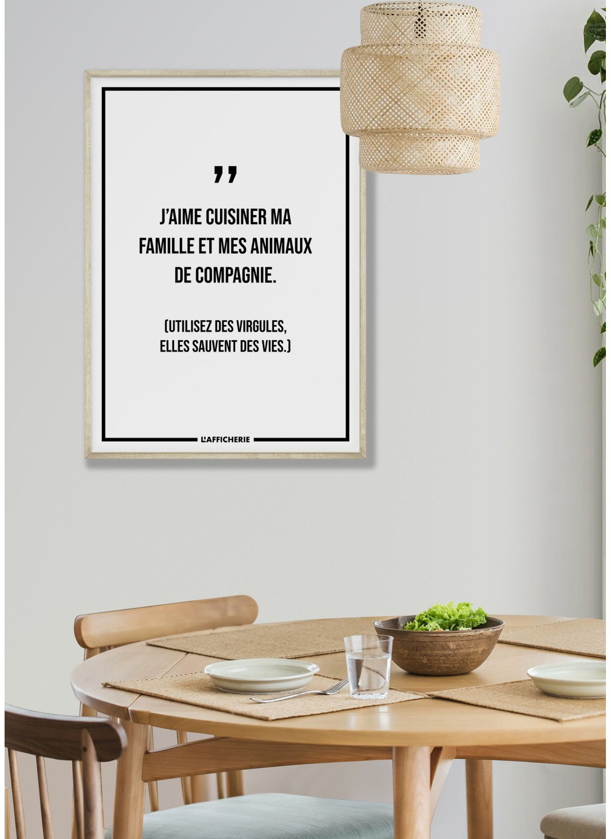 Affiche "J'aime cuisiner..."
