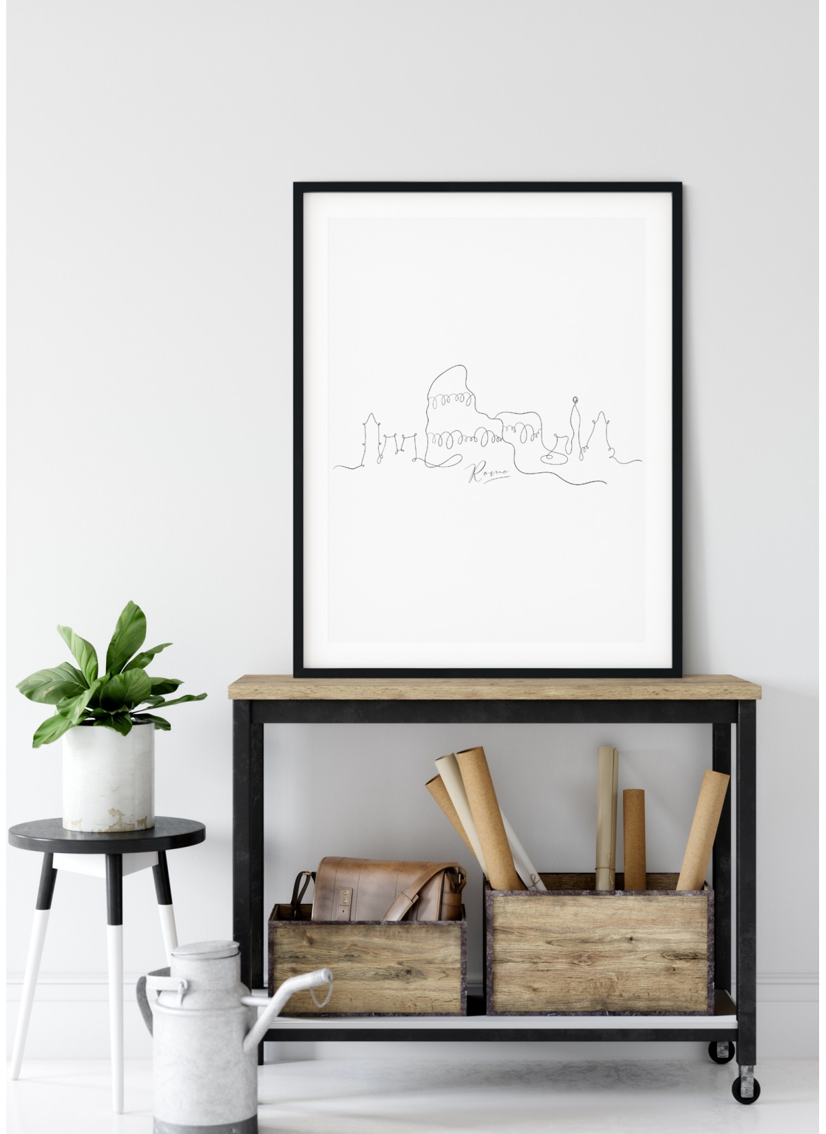 Affiche Line Art Rome