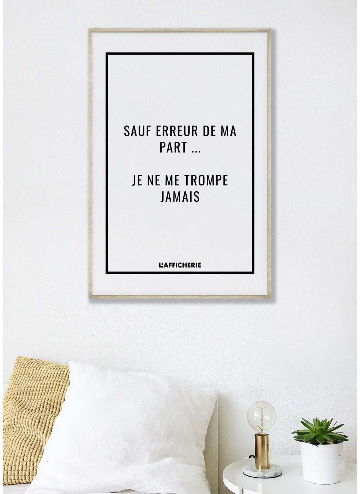 Affiche "Sauf erreur de ma part..."