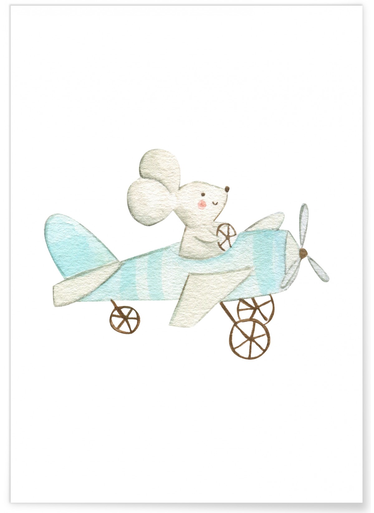 Affiche Enfant Souris Voiture