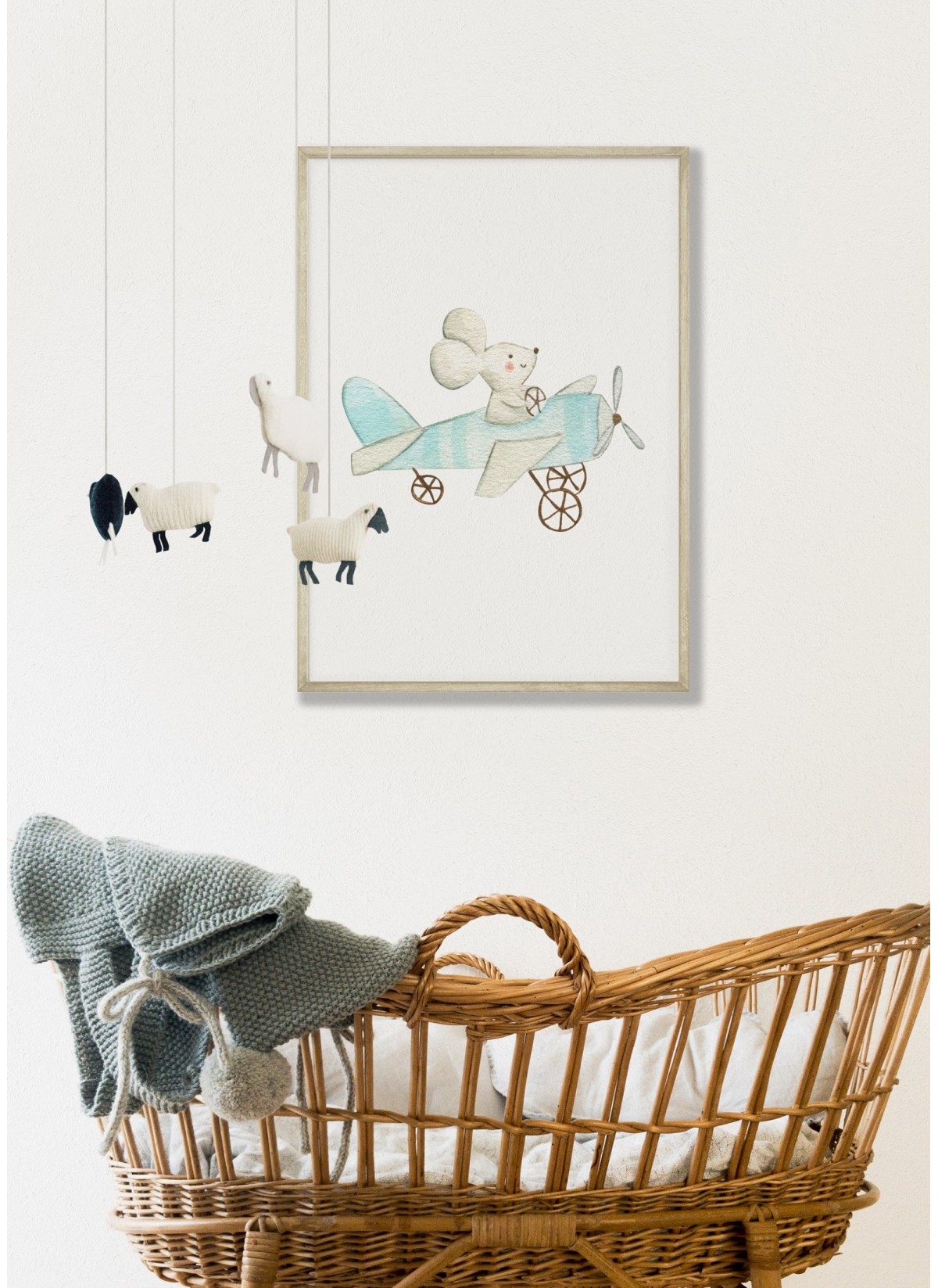 Affiche Enfant Souris Voiture