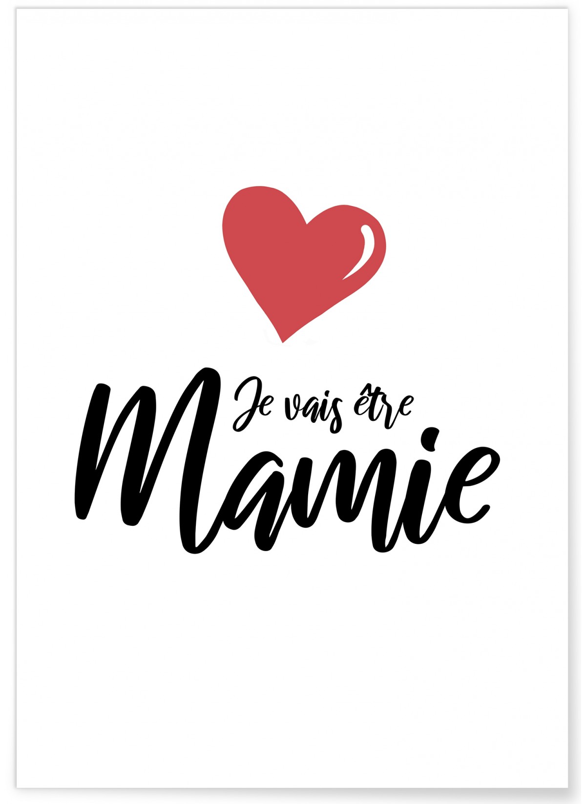 Affiche "Je vais être mamie"