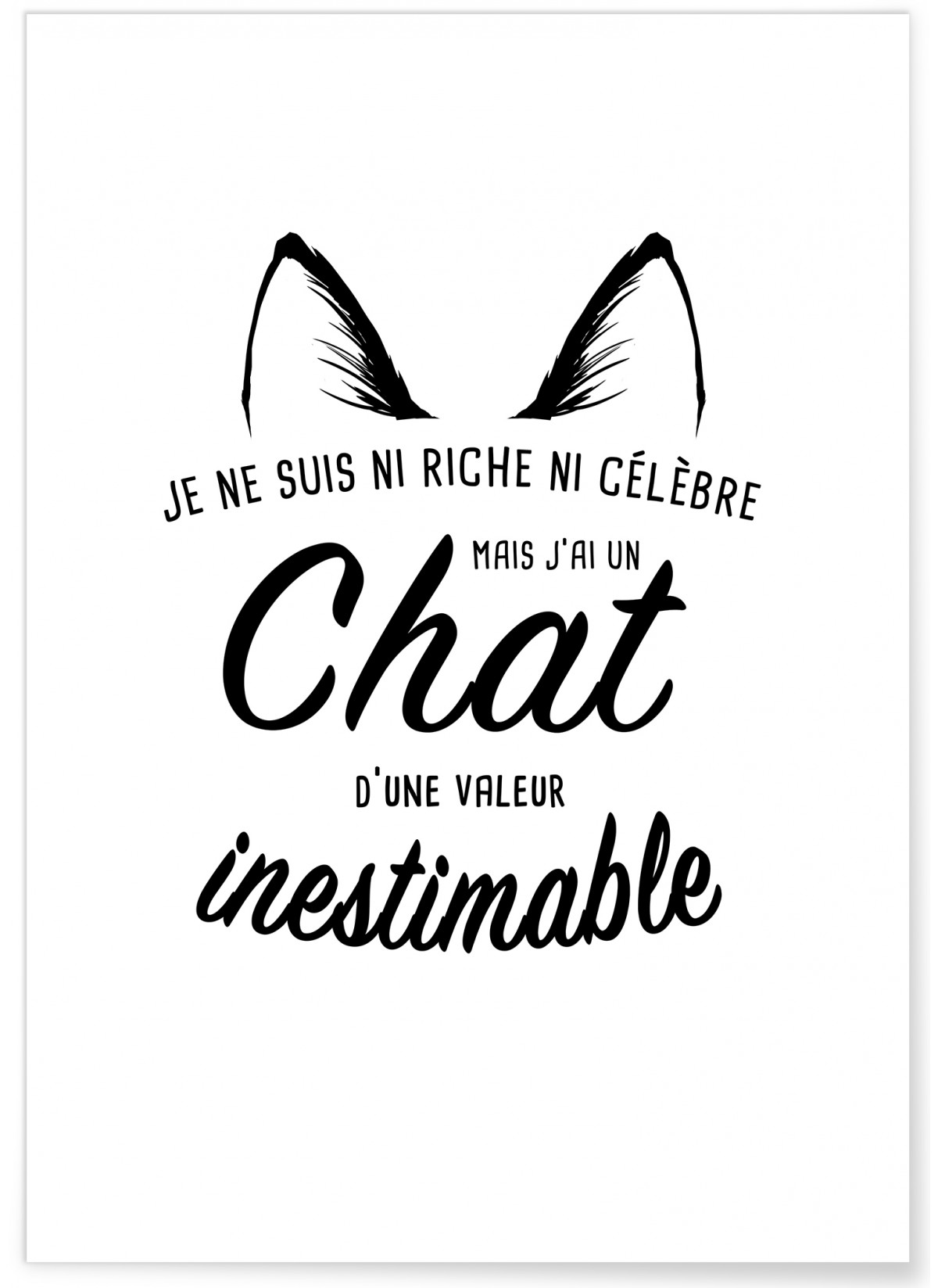 Affiche "Chat inestimable..."