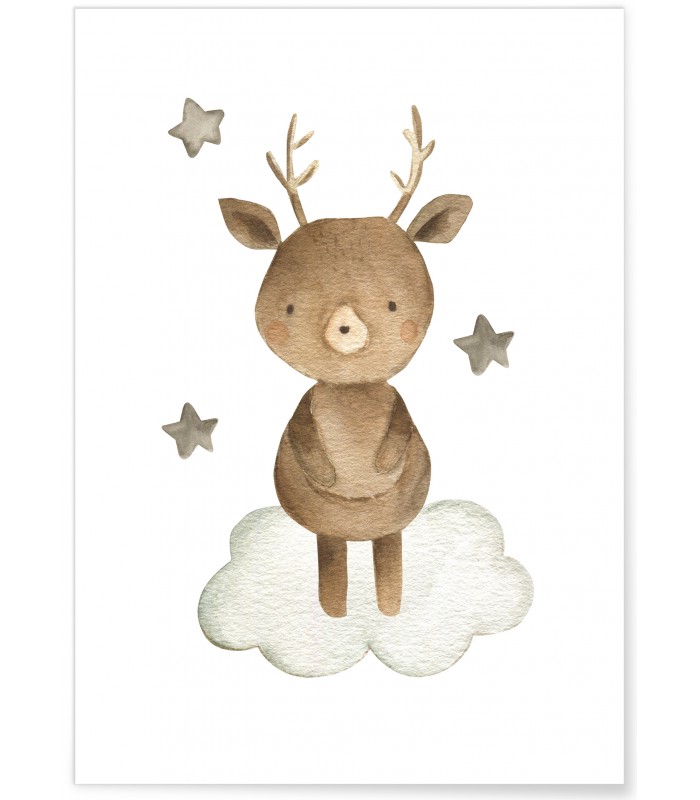 Affiche Enfant Cerf