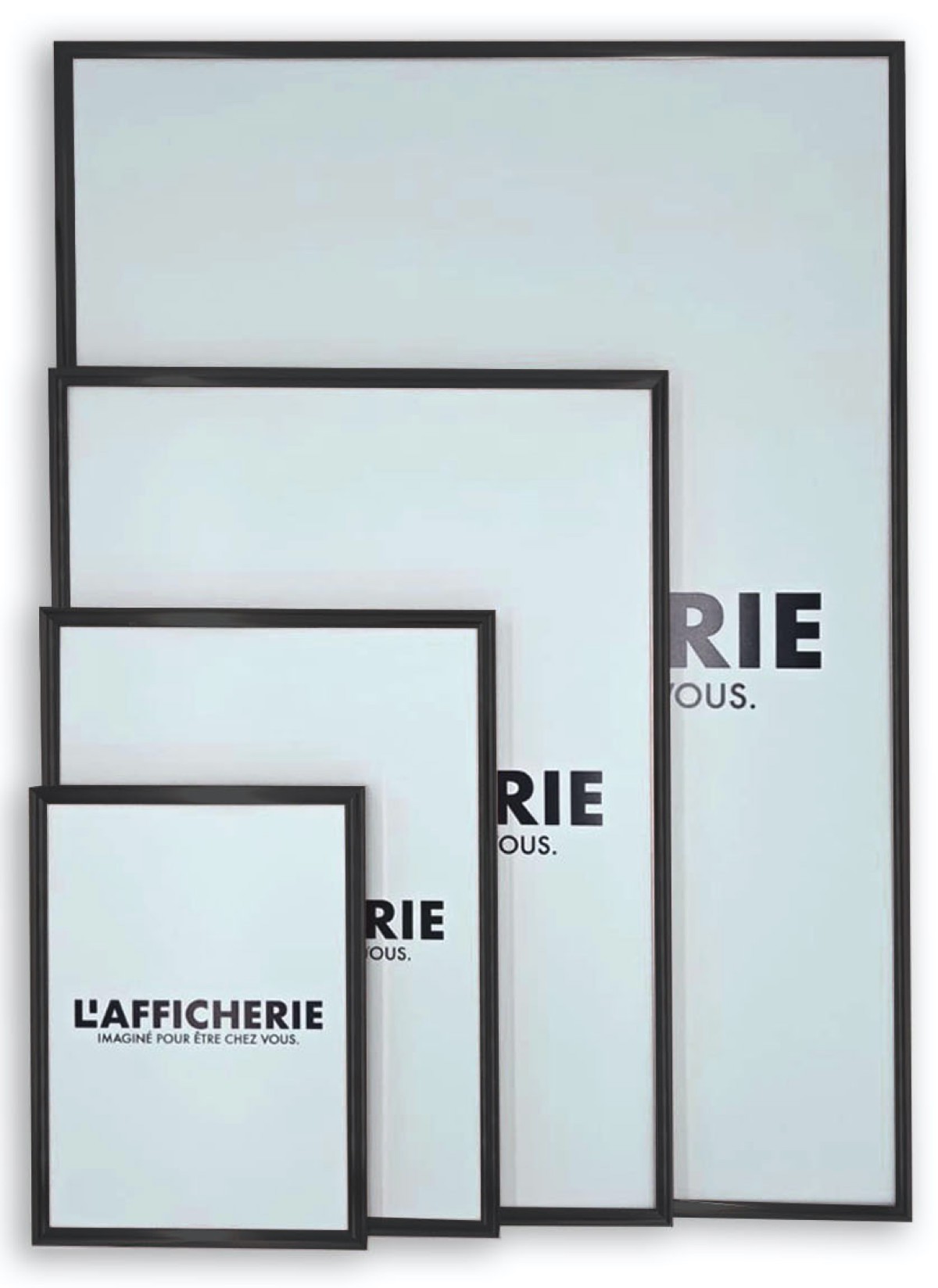 Cadre Poster Aluminium Noir, pour affiches décoratives |  L’Afficherie