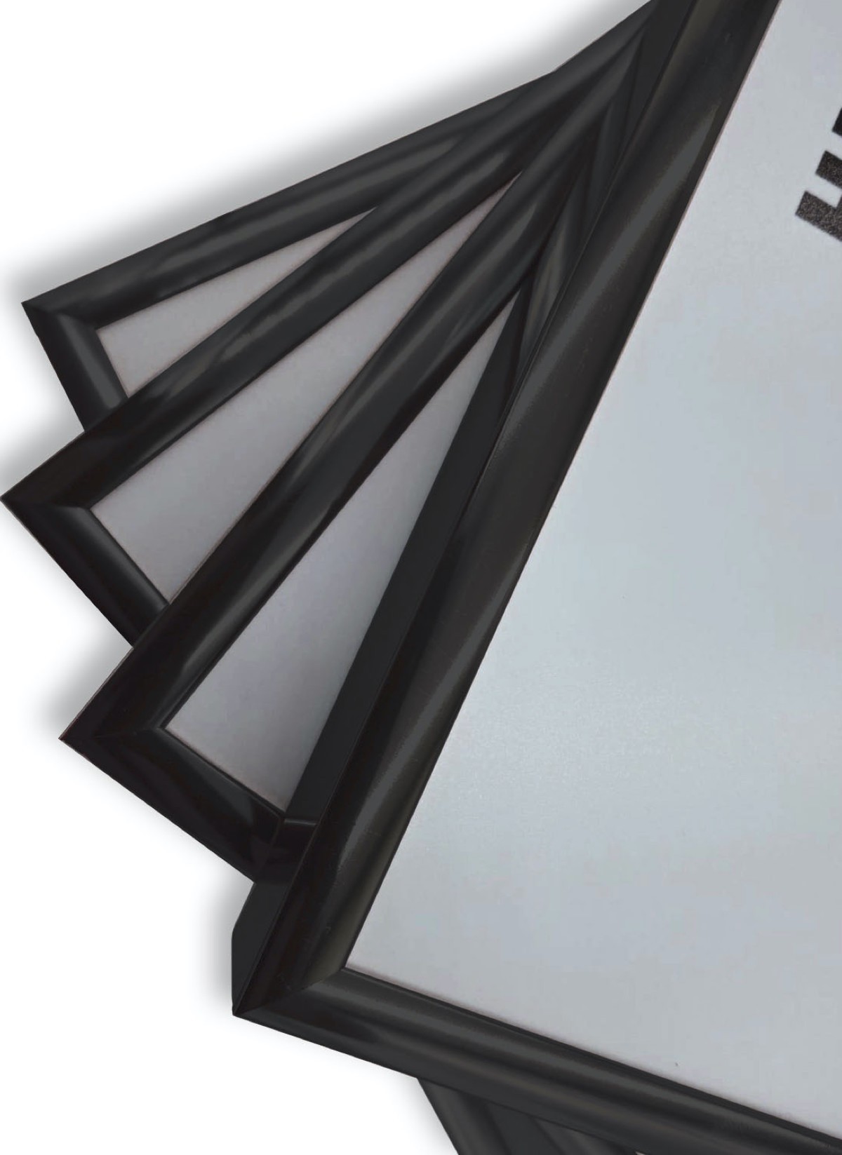 Cadre Poster Aluminium Noir, pour affiches décoratives |  L’Afficherie
