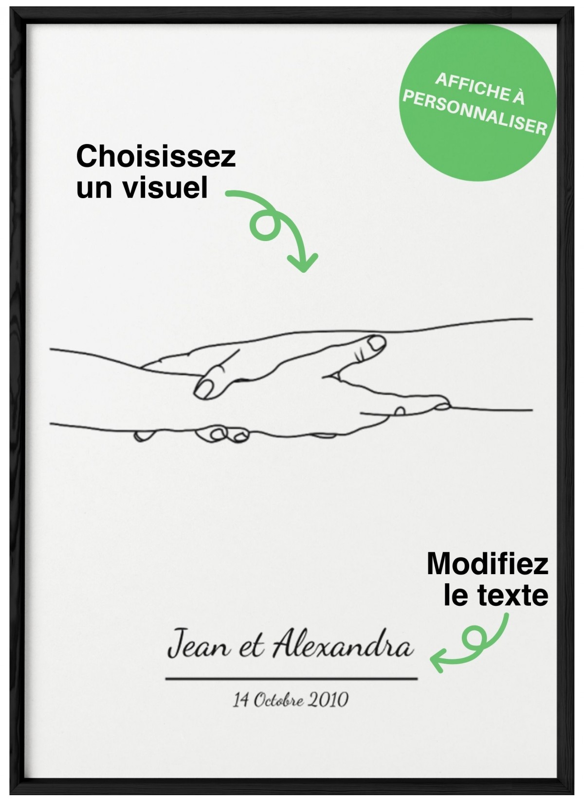 Affiche personnalisée couple | L’Afficherie