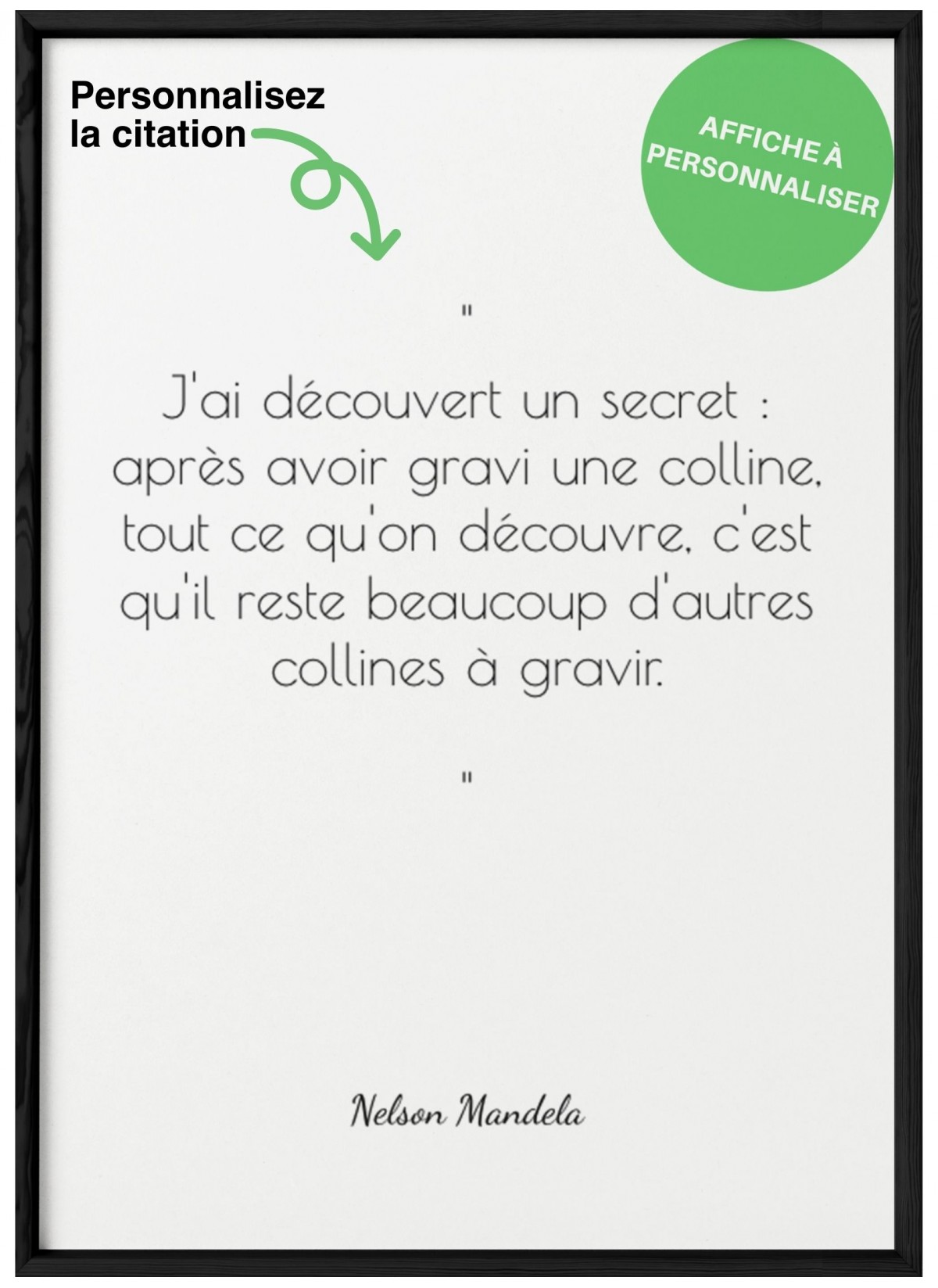 Affiche citation personnalisée | L’Afficherie