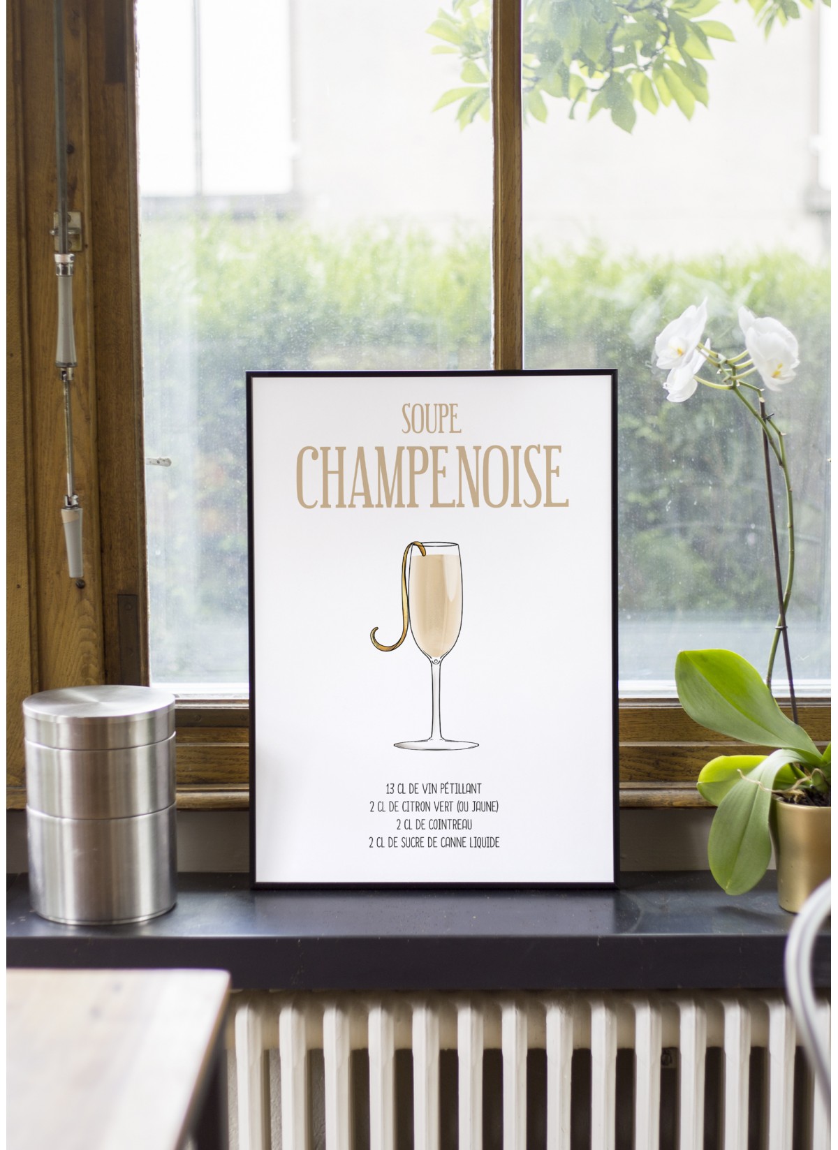Affiche Cocktail Soupe Champenoise