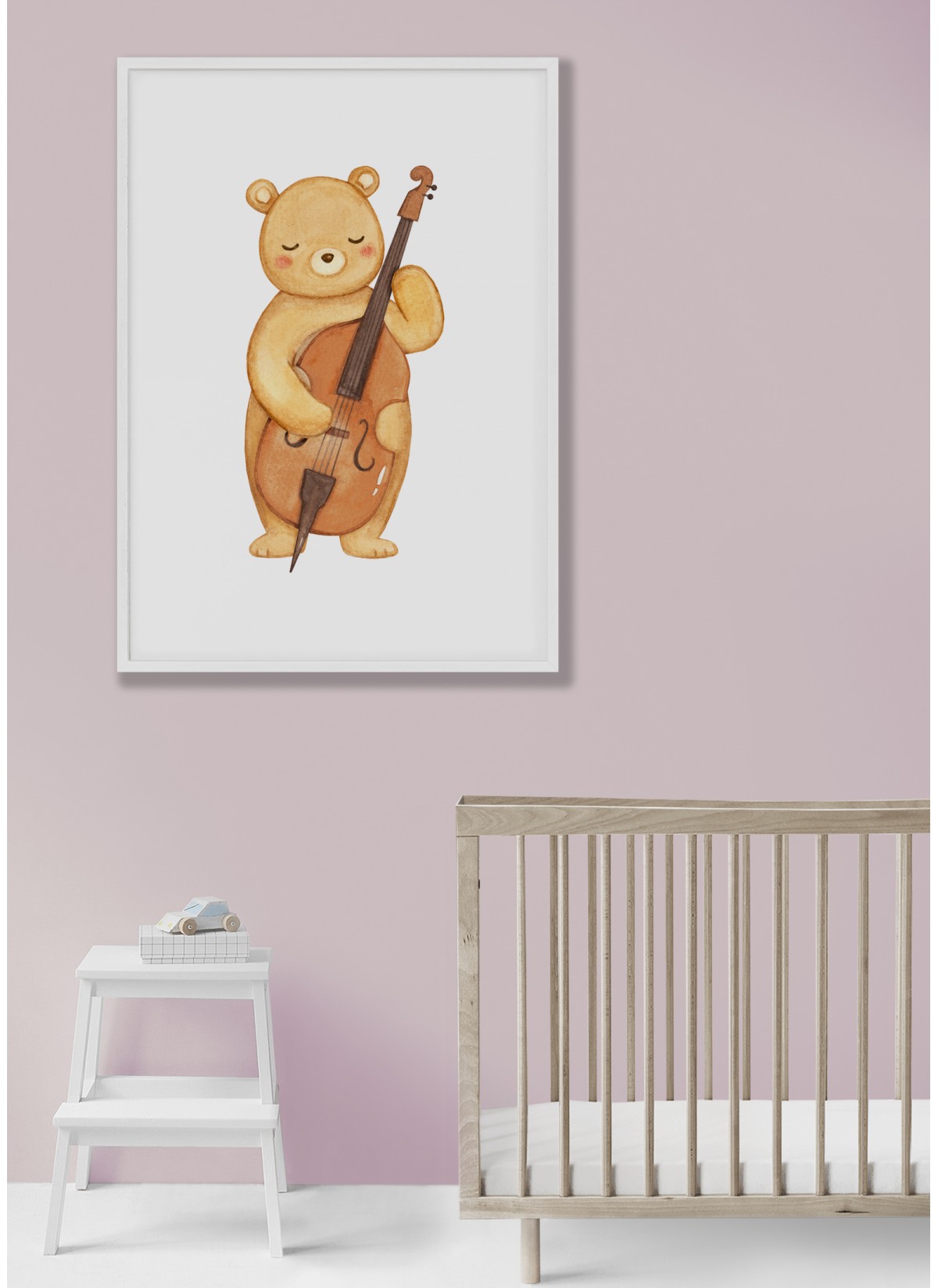 Affiche Enfant Ours Violoncelle