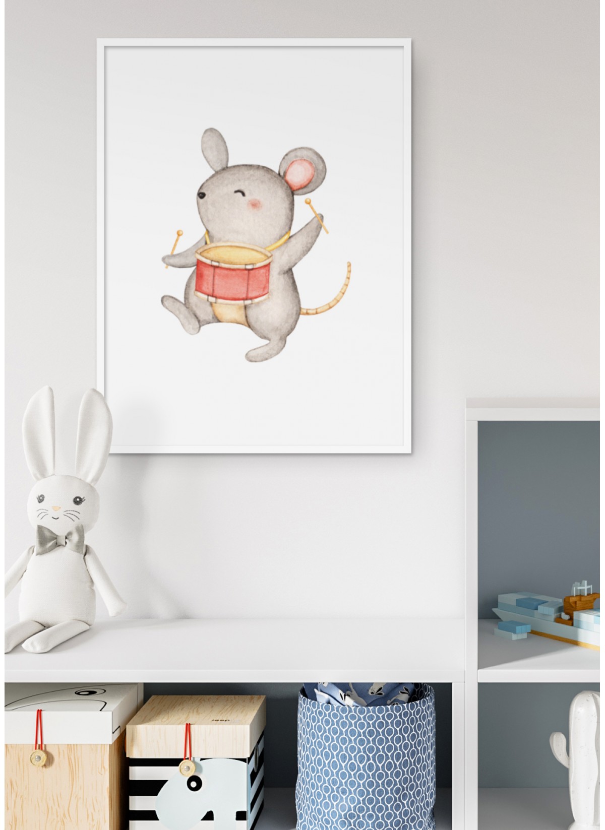 Affiche Enfant Souris Tambour