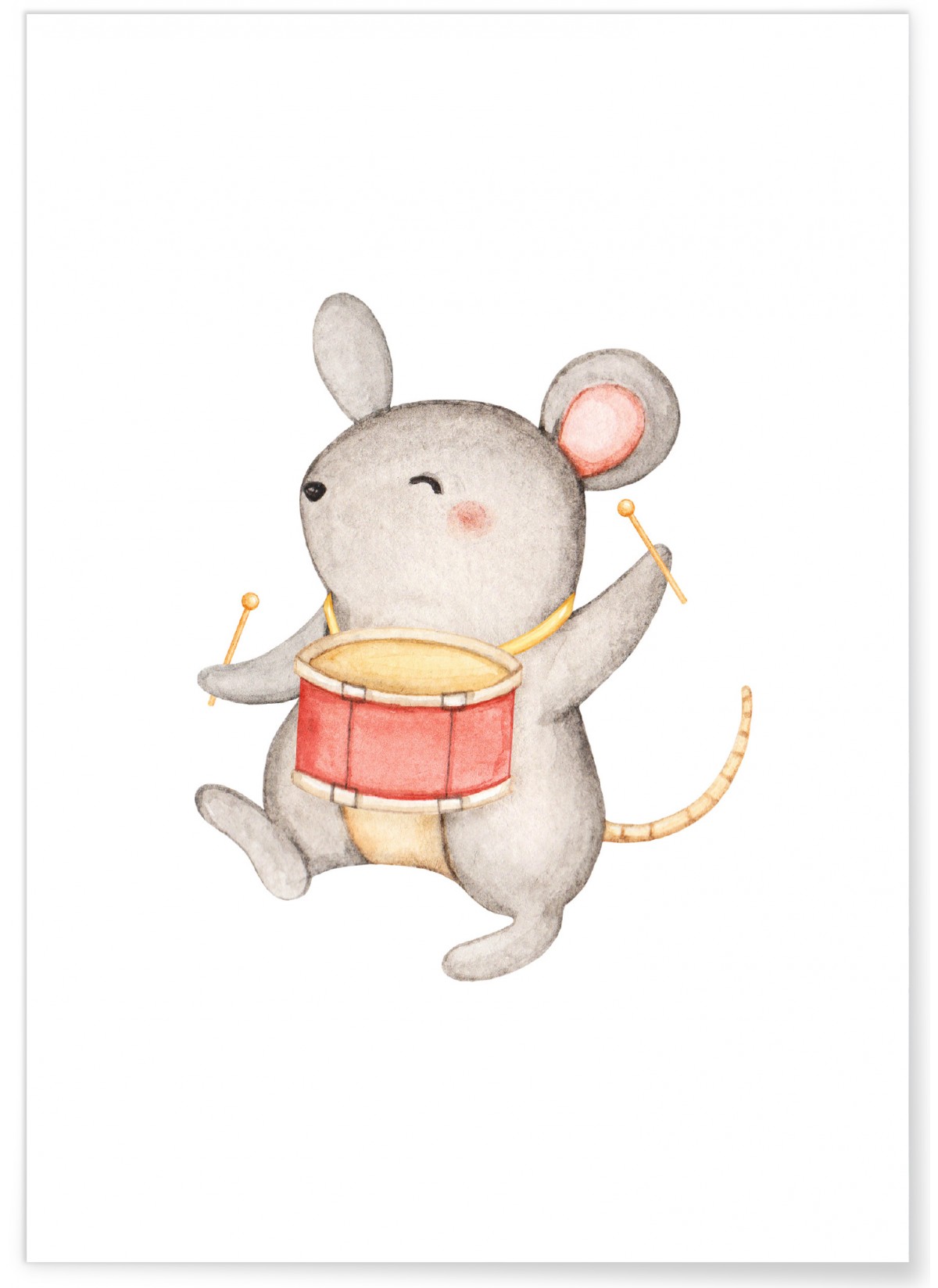 Affiche Enfant Souris Tambour