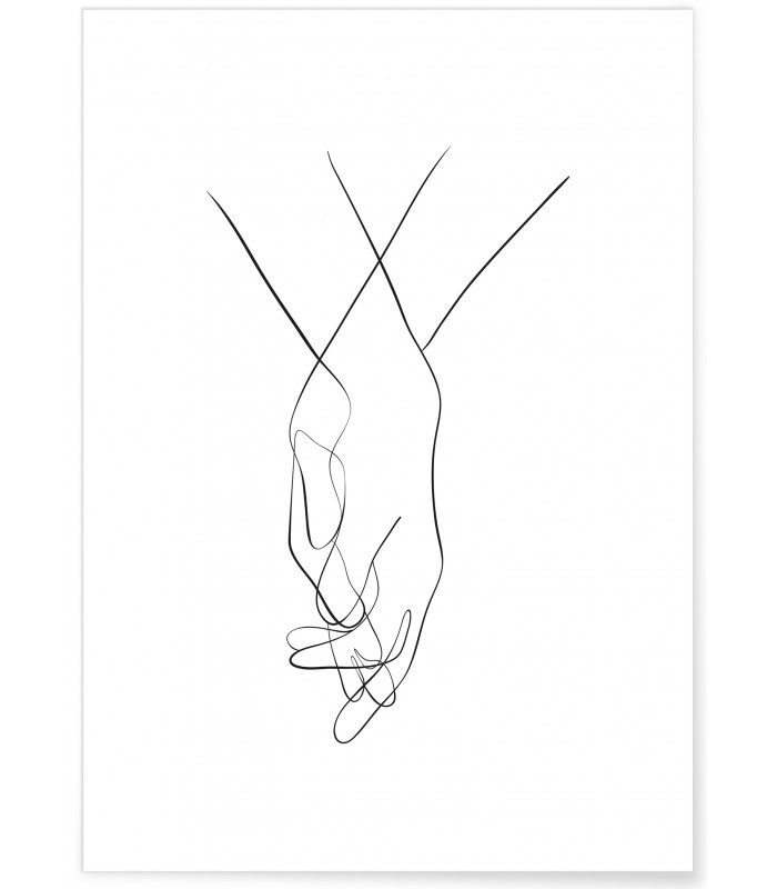 Affiche Line Art Mains 2