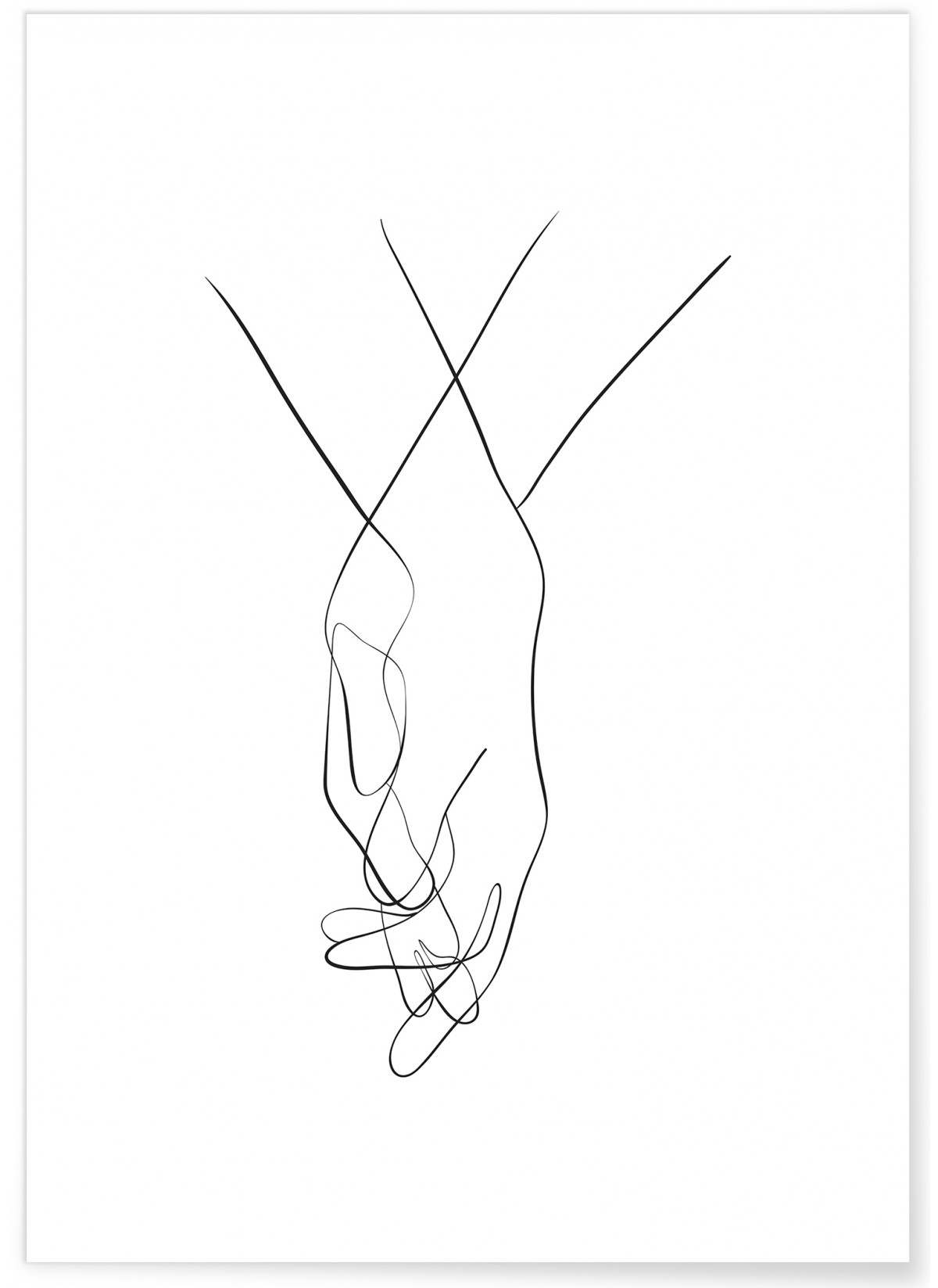 Affiche Line Art Mains 2