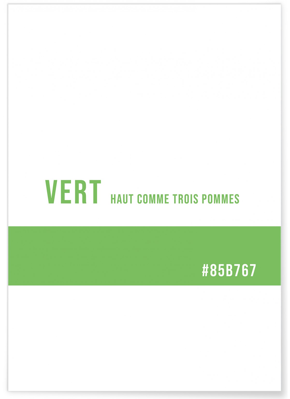 Affiche Couleur Verte