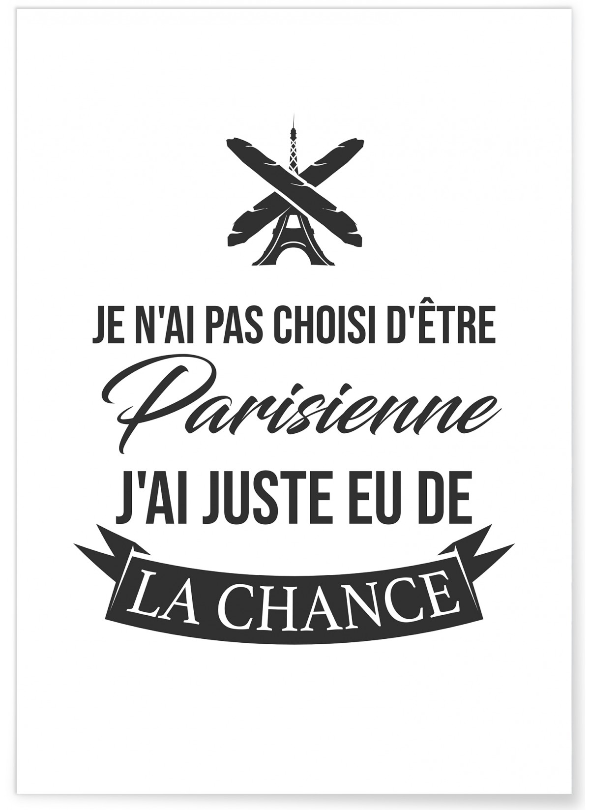 Affiche "Je n'ai pas choisi d'être parisienne"
