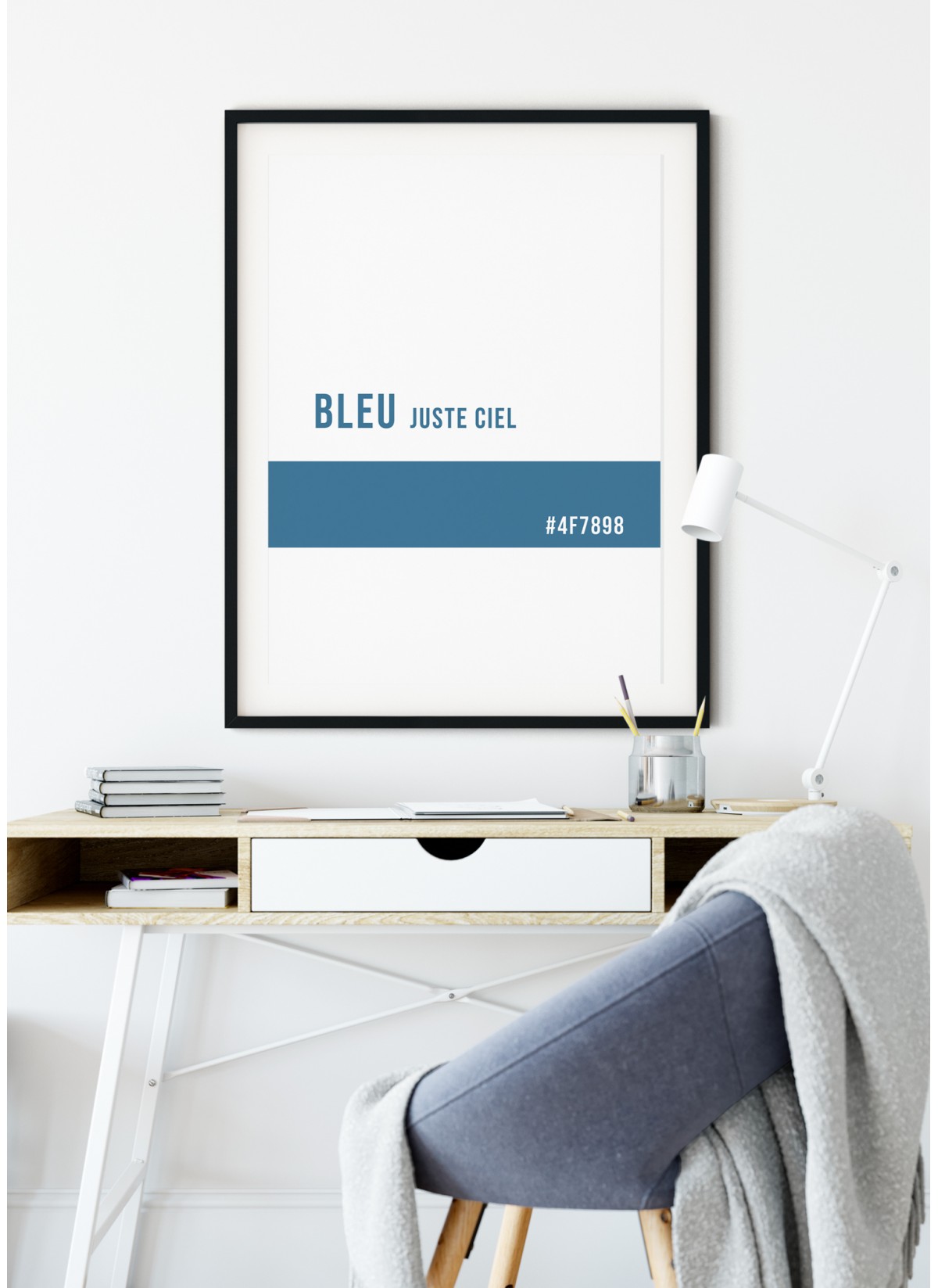 Affiche Couleur Bleue