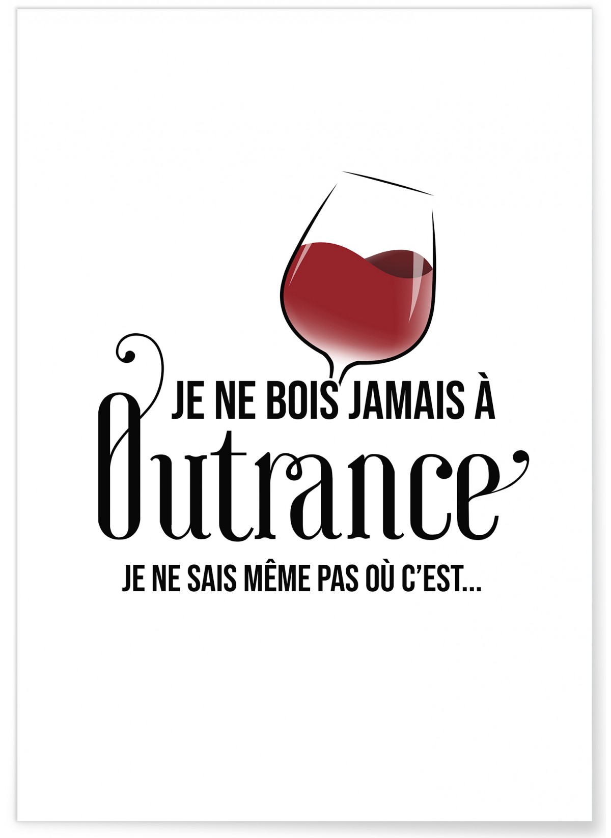 Affiche "Je ne bois jamais à Outrance"