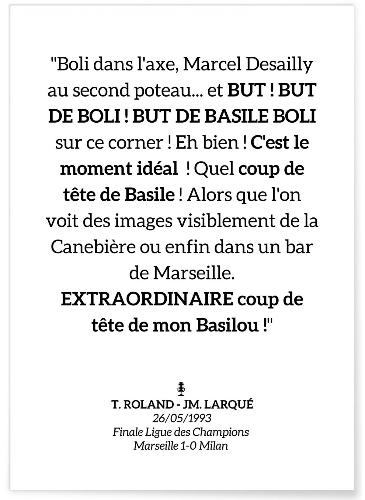 Affiche Basile Boli
