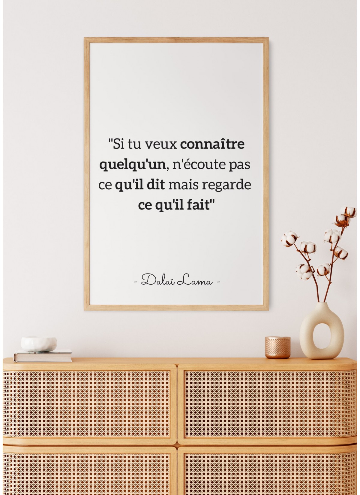 Poster Dalaï Lama "Si tu veux connaître quelqu'un..."