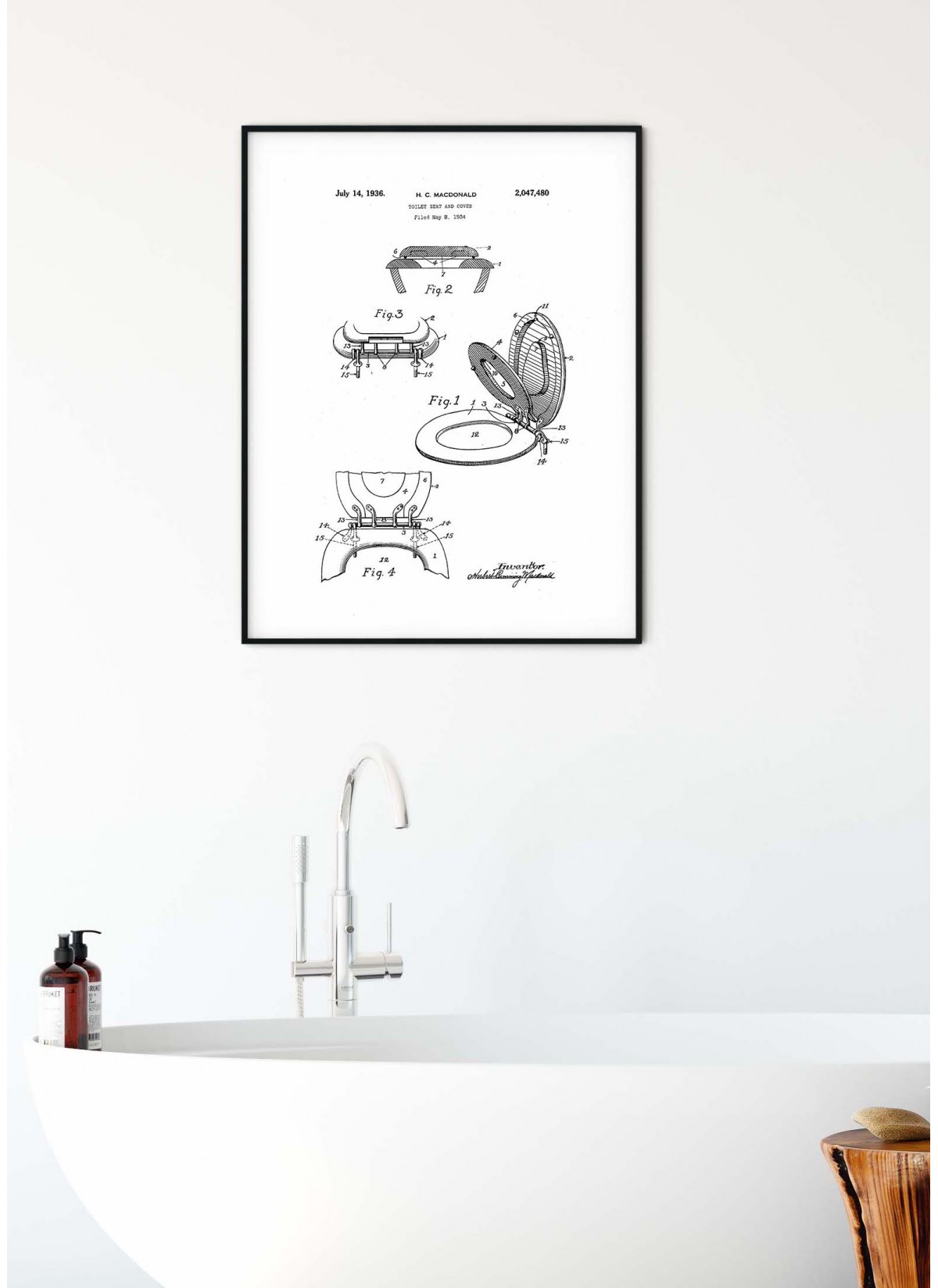 Affiche Brevet Toilettes