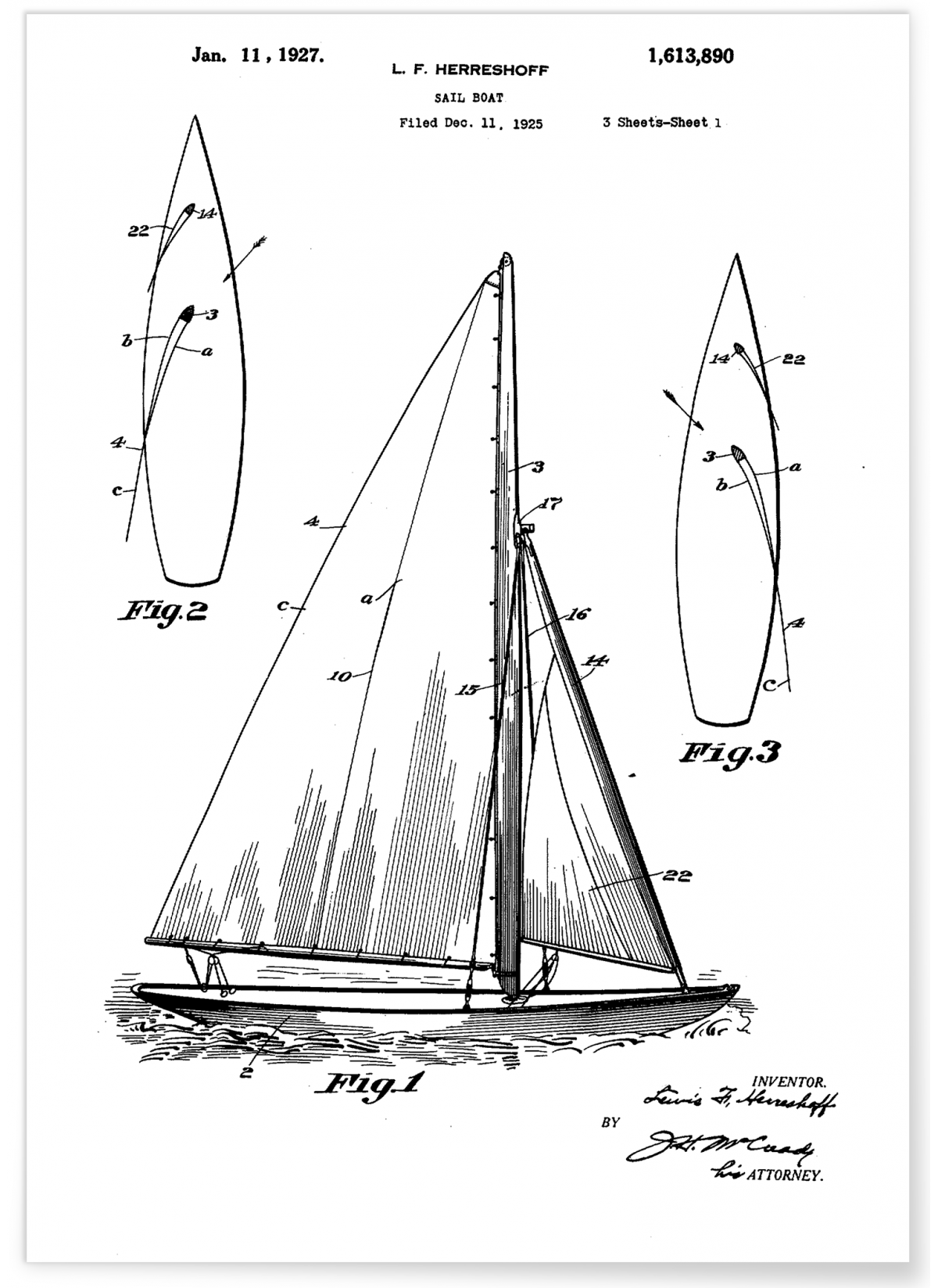 Affiche Brevet Bateau