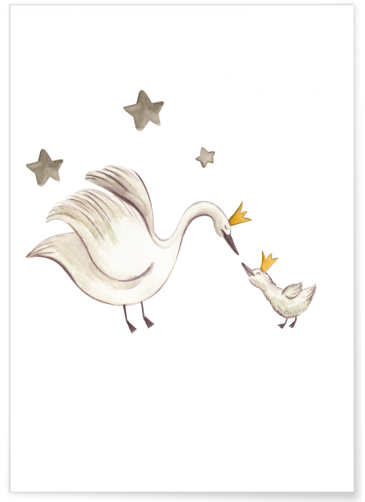 Affiche Enfant Cygnes