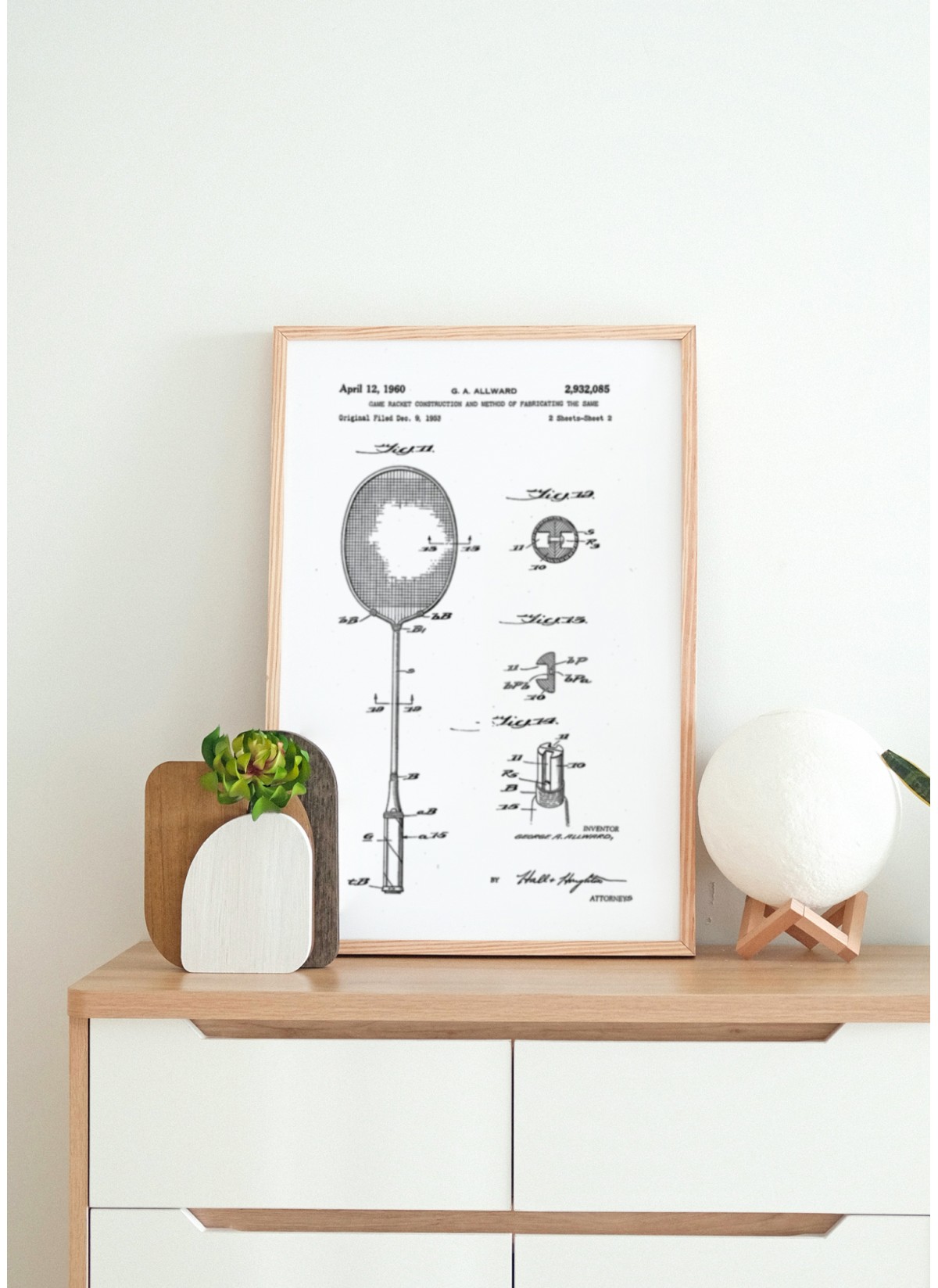Affiche Brevet raquette badminton