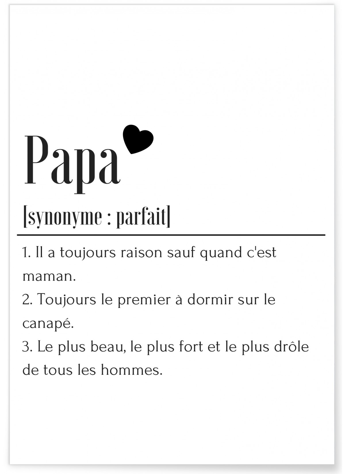Affiche Définition Papa 2