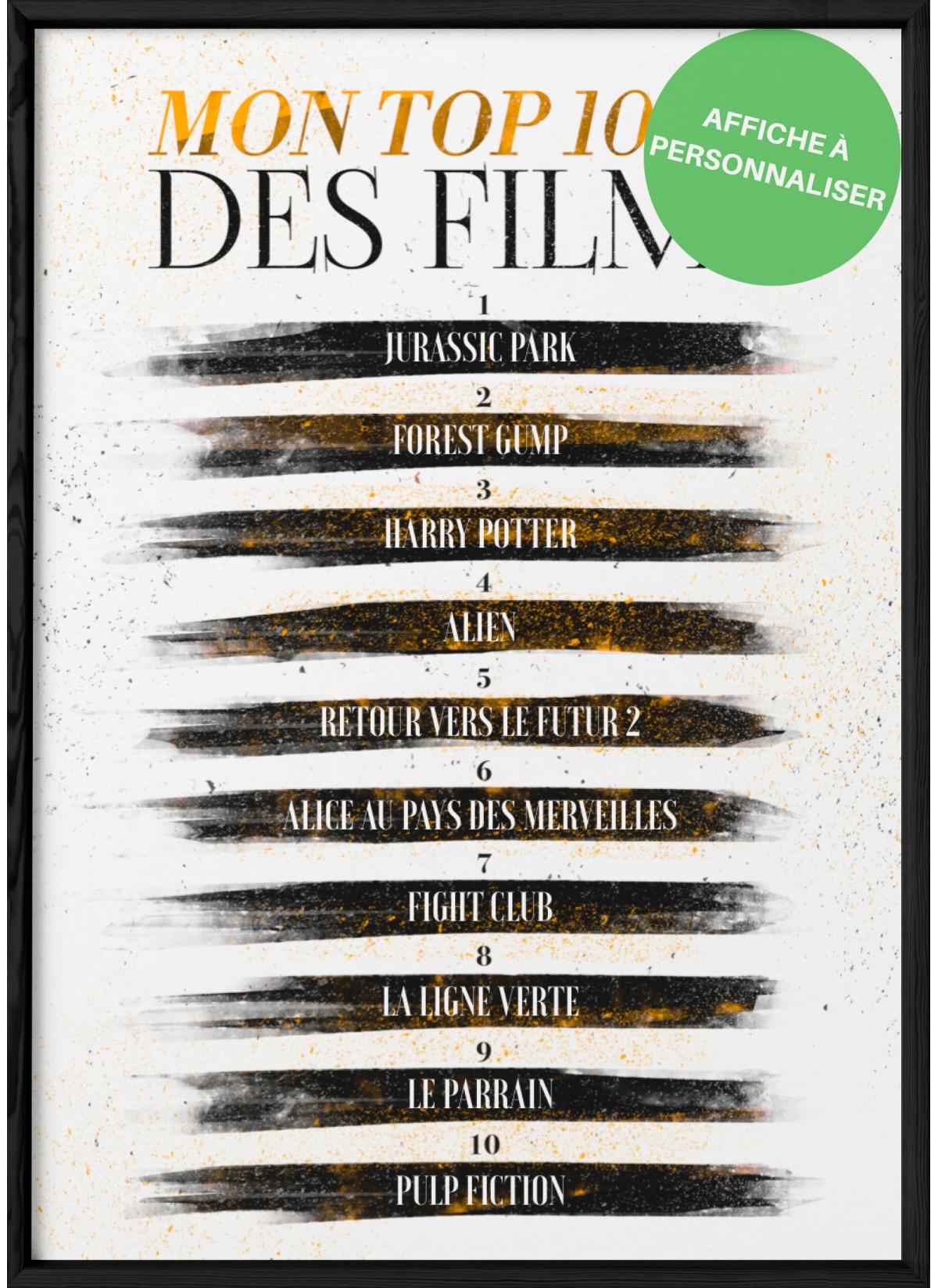 Affiche mon top10 des films [personnalisable]